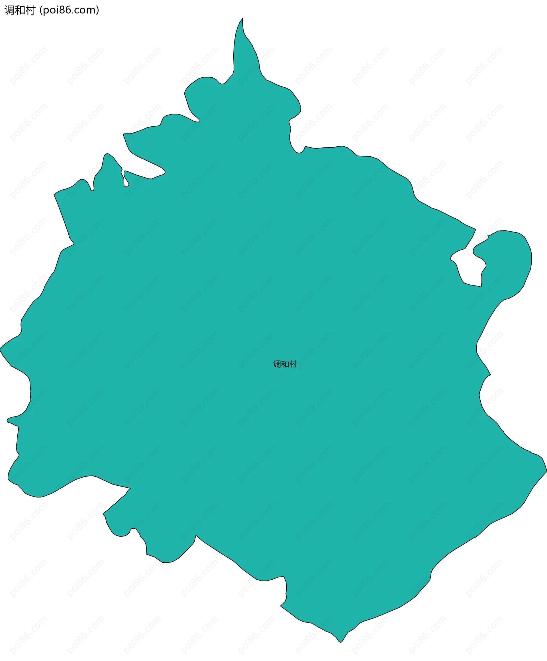 调和村边界地图