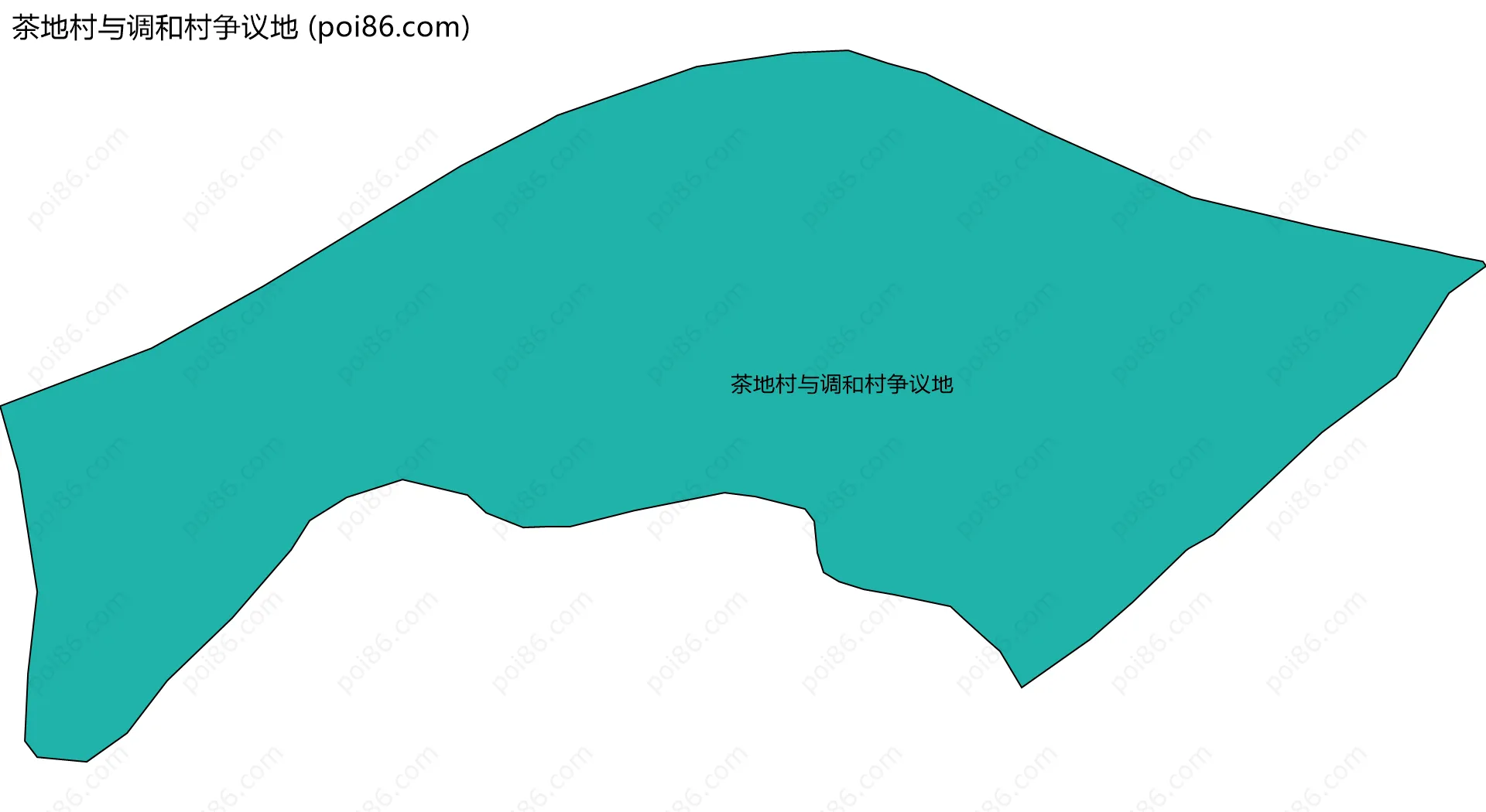 茶地村与调和村争议地边界地图