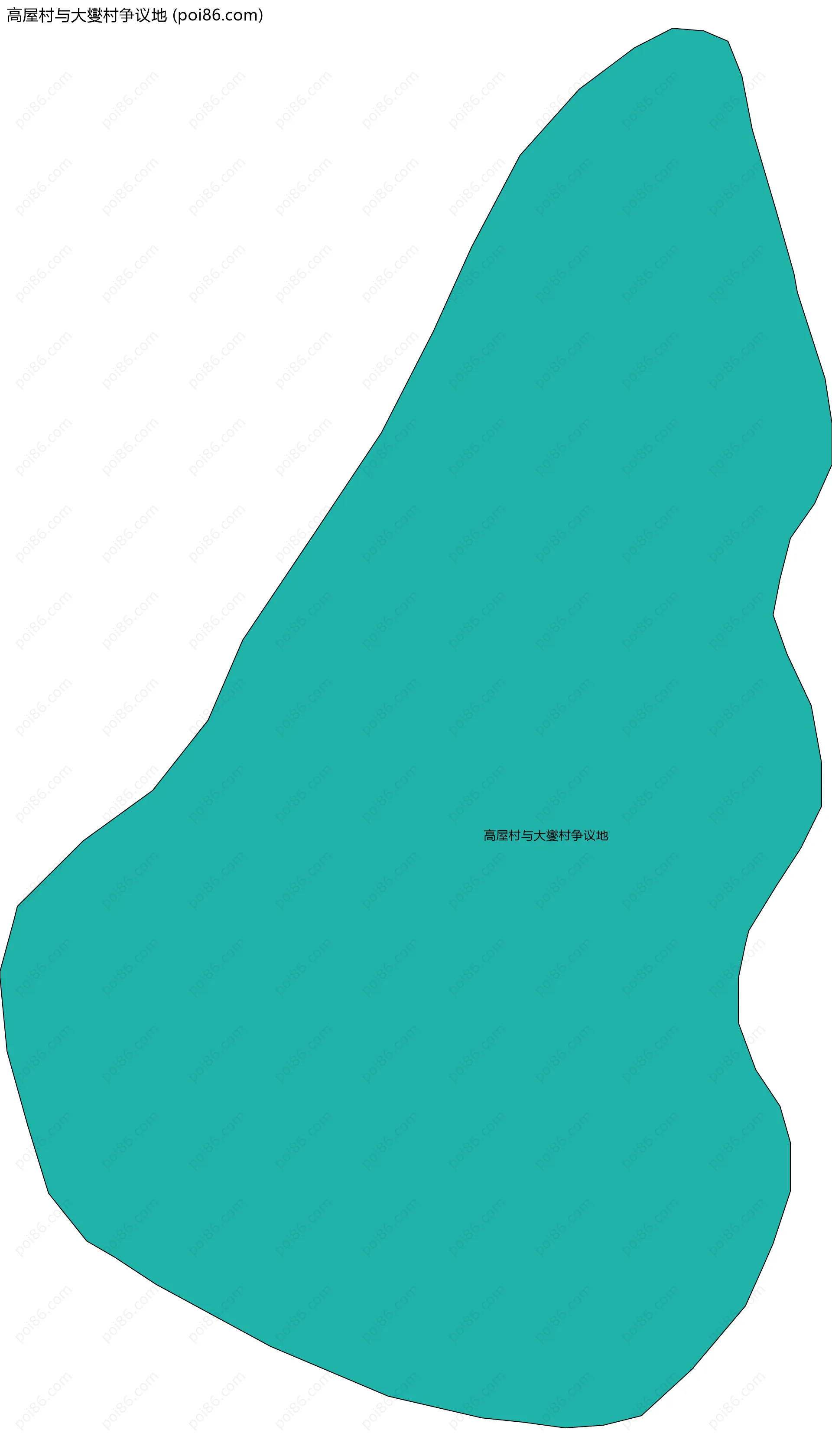 高屋村与大燮村争议地边界地图