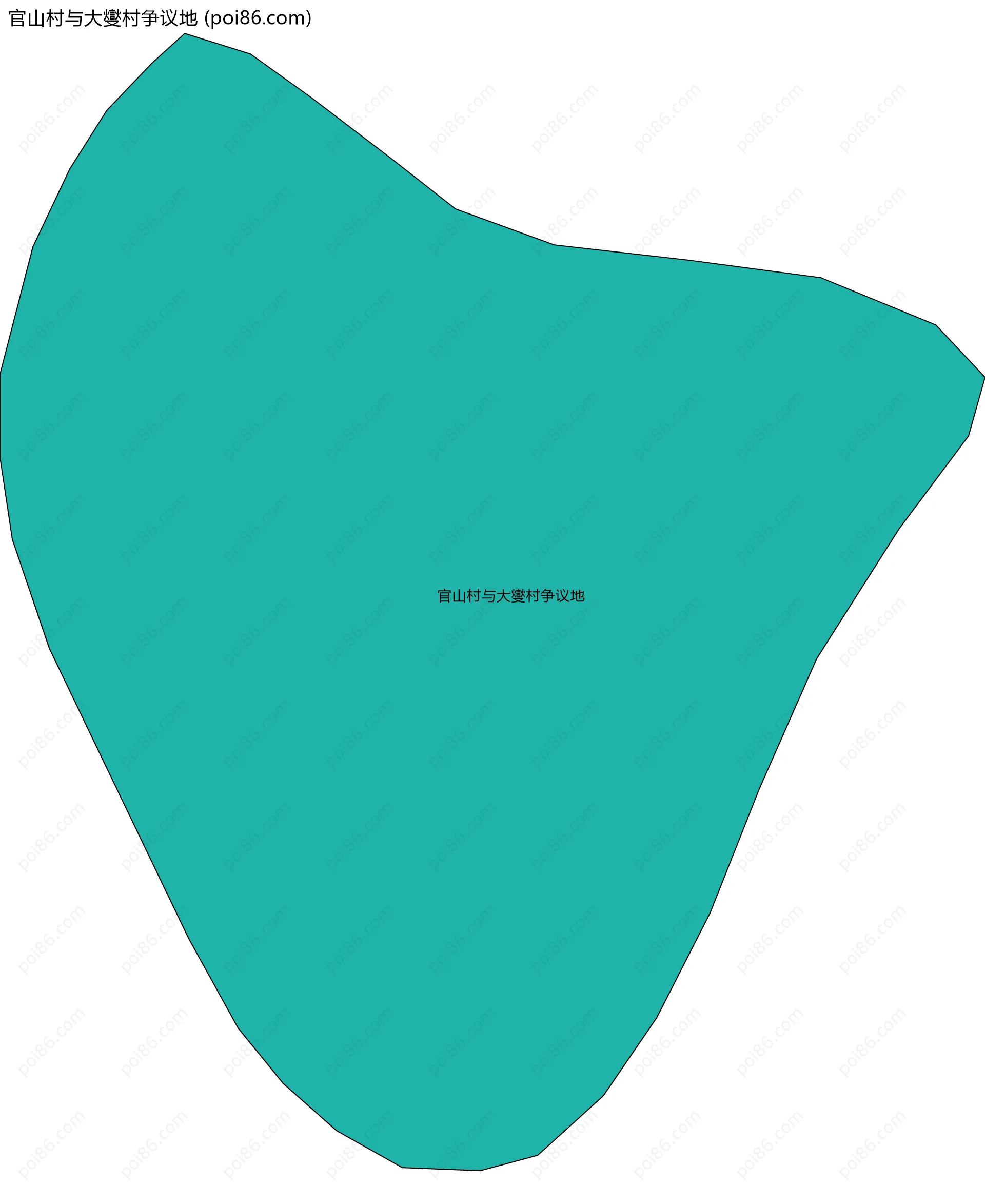 官山村与大燮村争议地边界地图