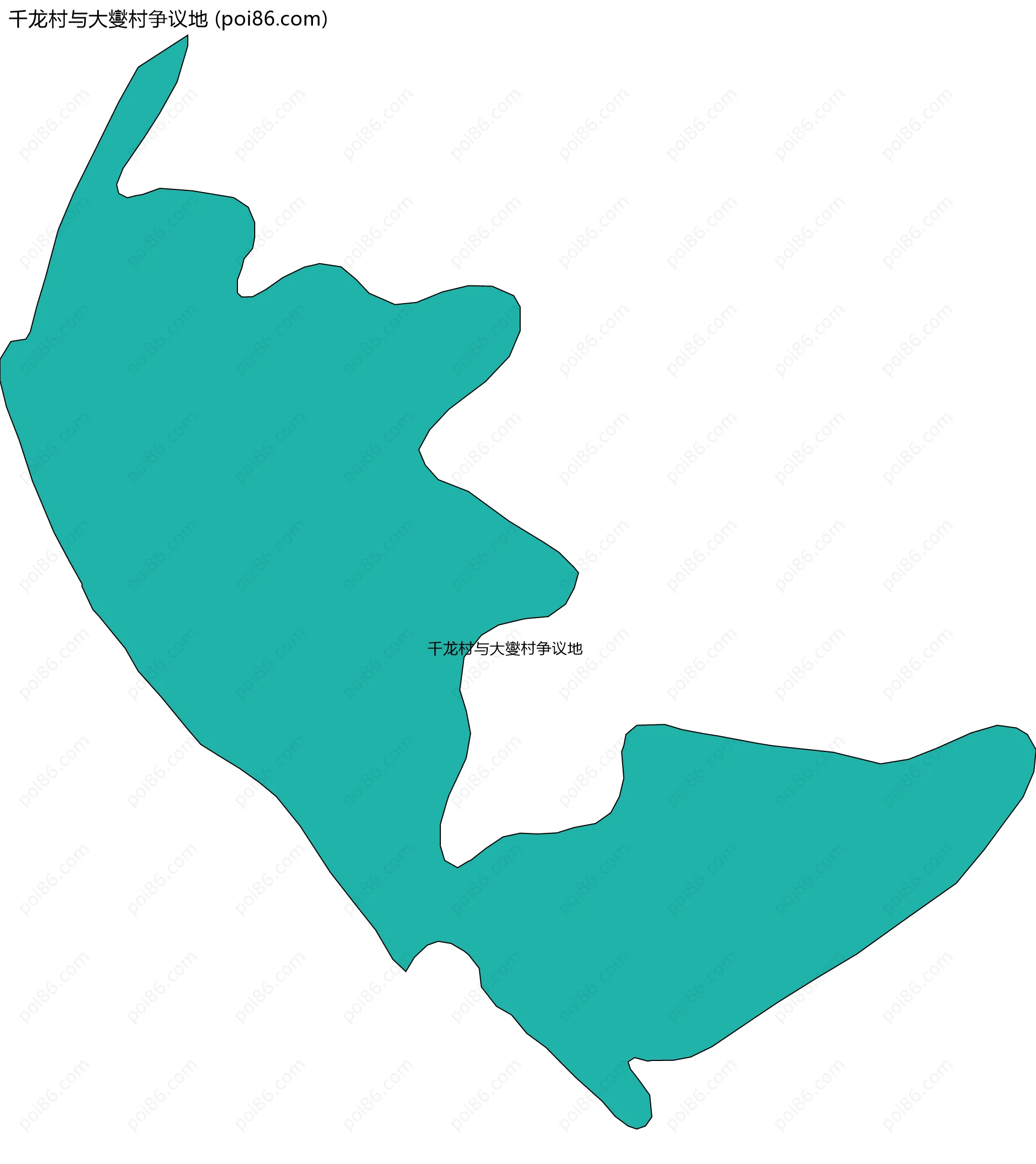 千龙村与大燮村争议地边界地图