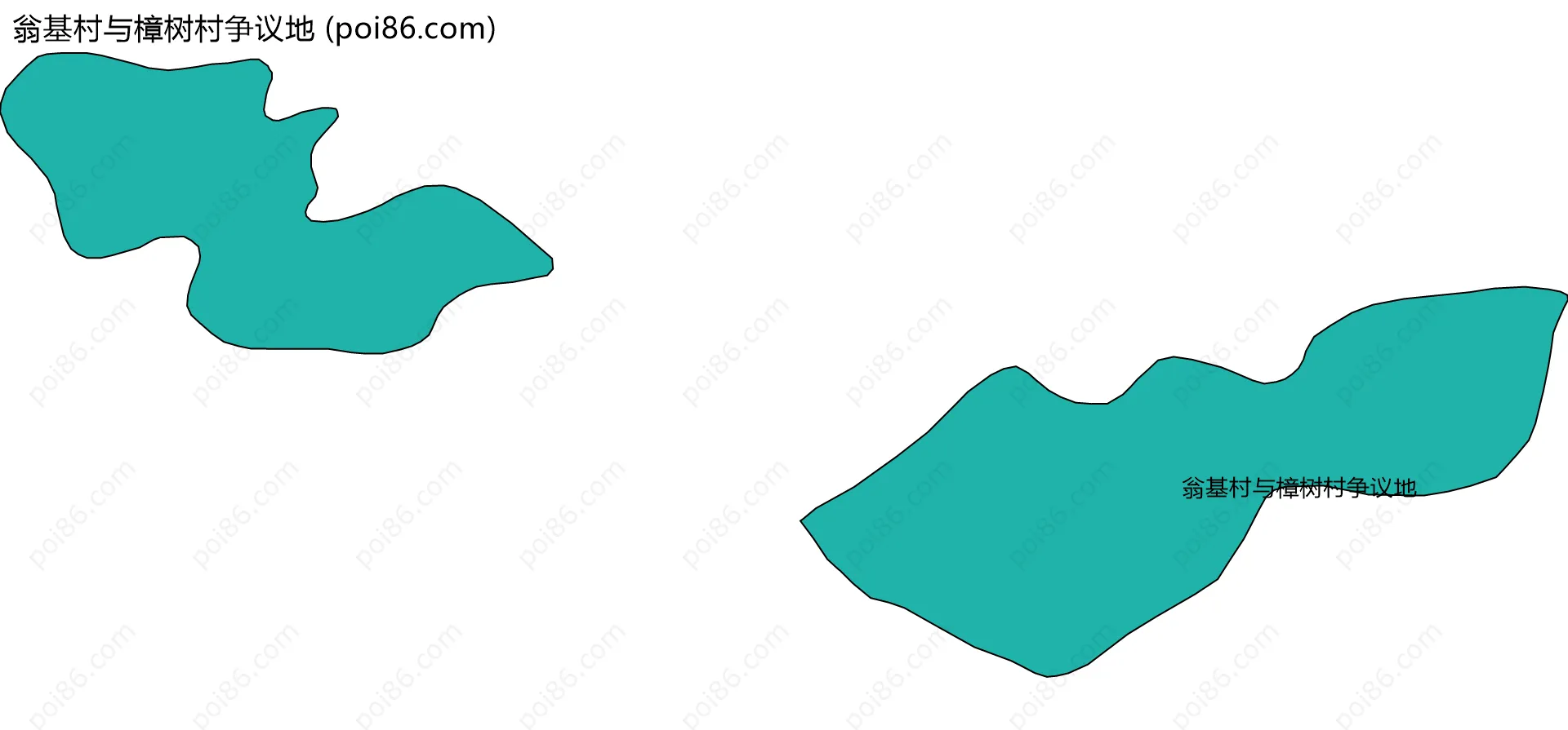 翁基村与樟树村争议地边界地图