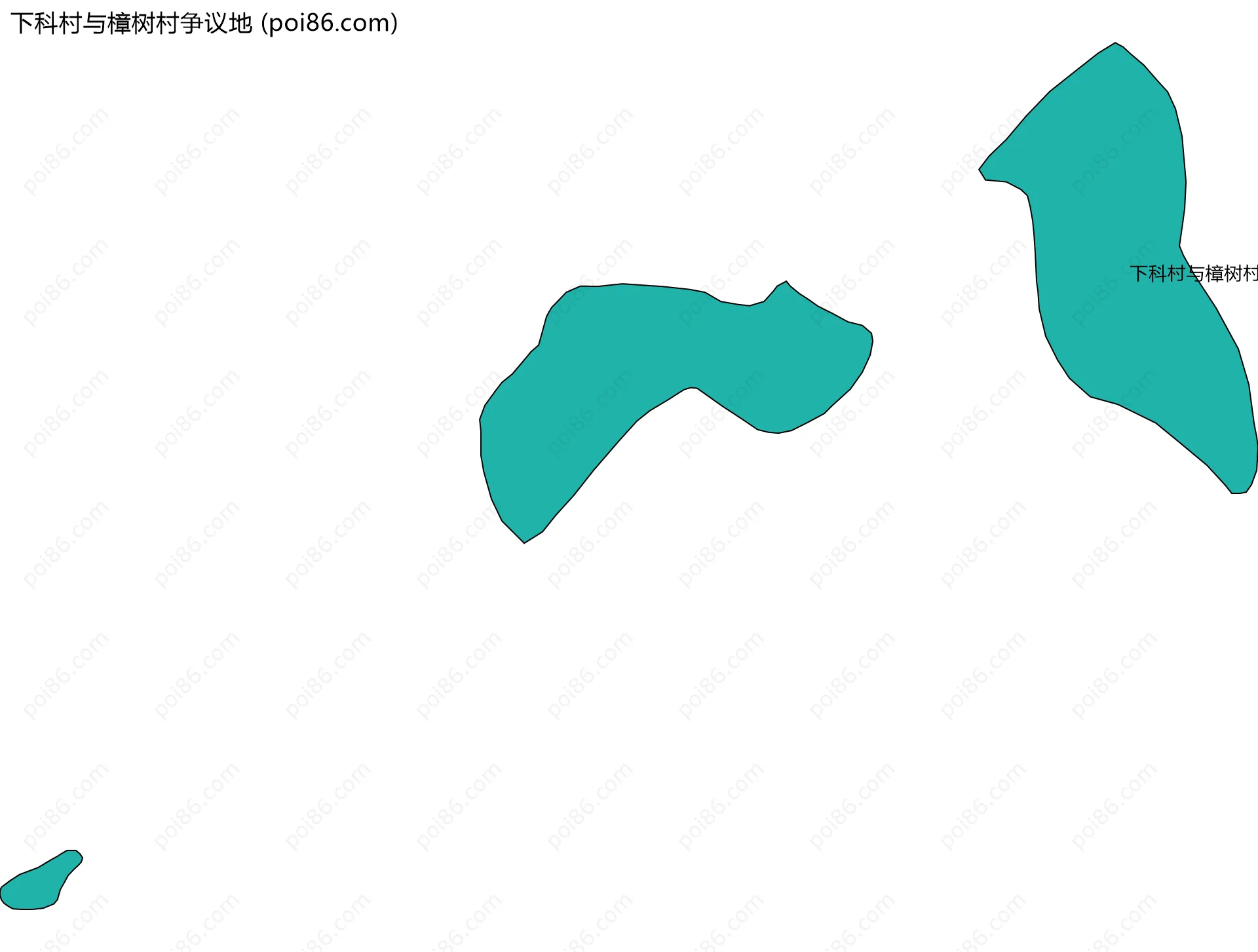 下科村与樟树村争议地边界地图