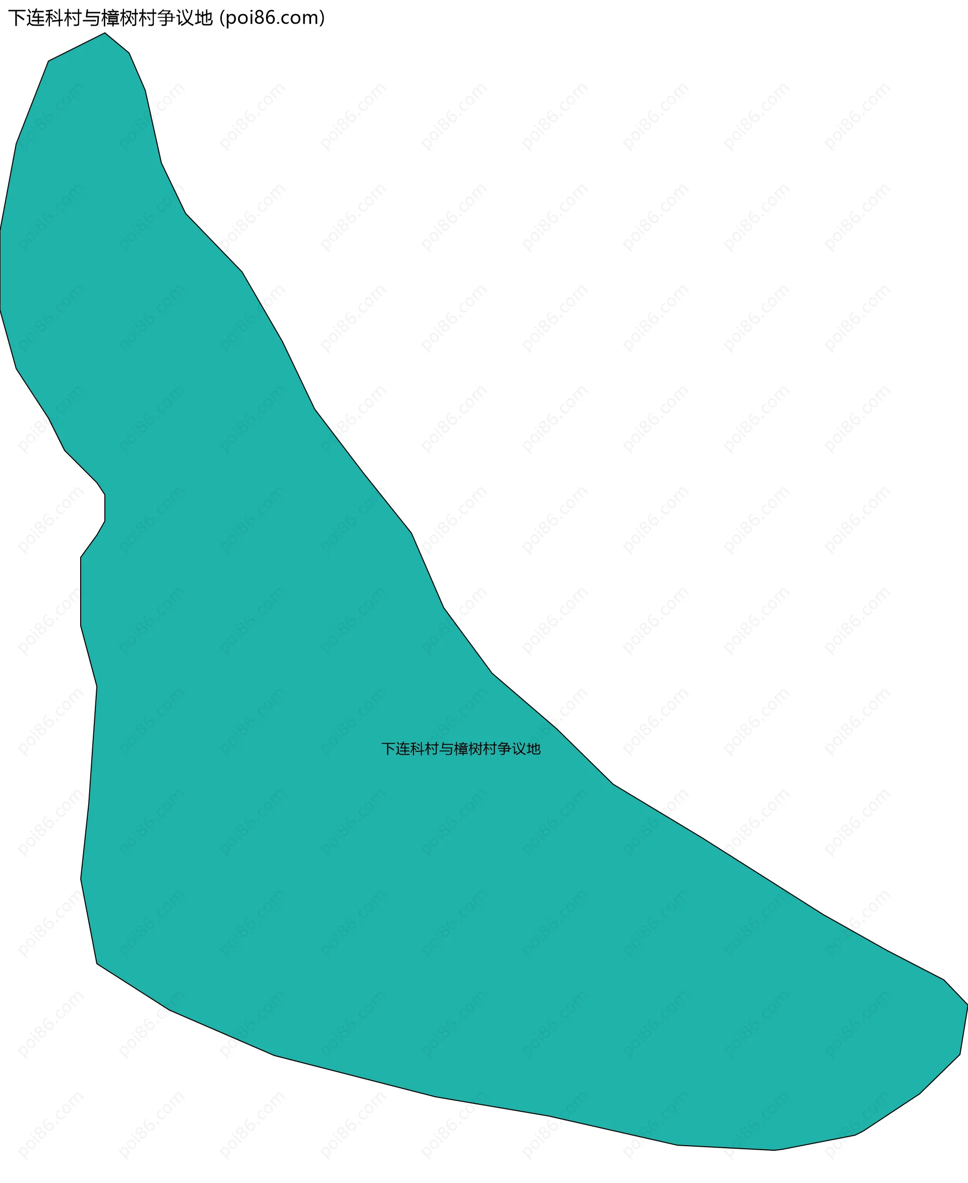 下连科村与樟树村争议地边界地图