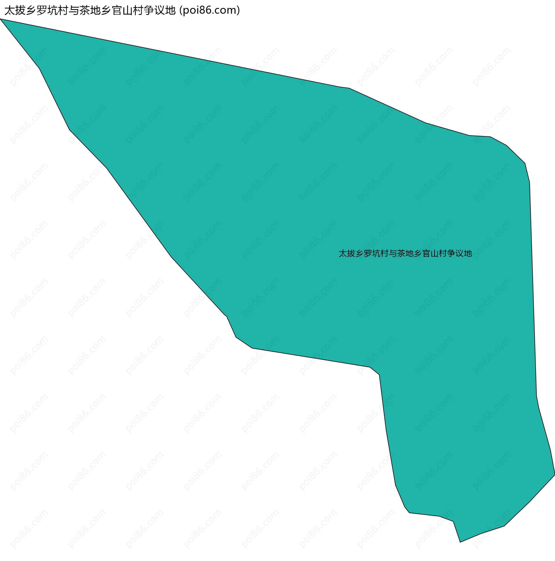 太拔乡罗坑村与茶地乡官山村争议地边界地图