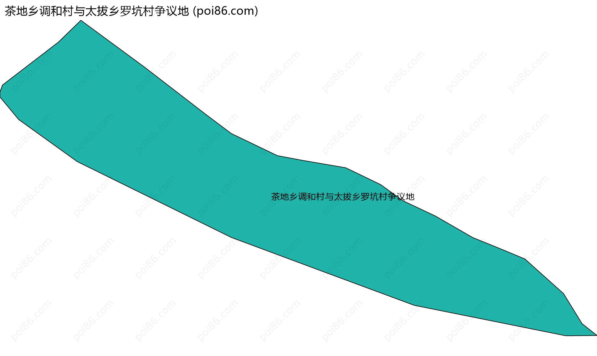 茶地乡调和村与太拔乡罗坑村争议地边界地图