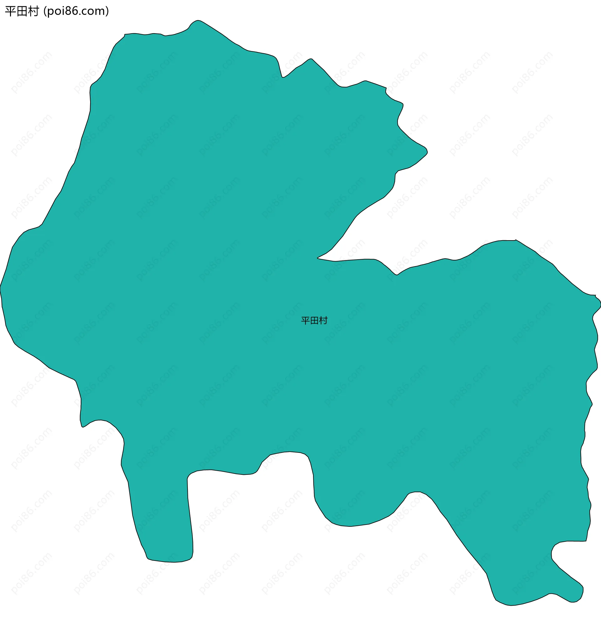 平田村边界地图