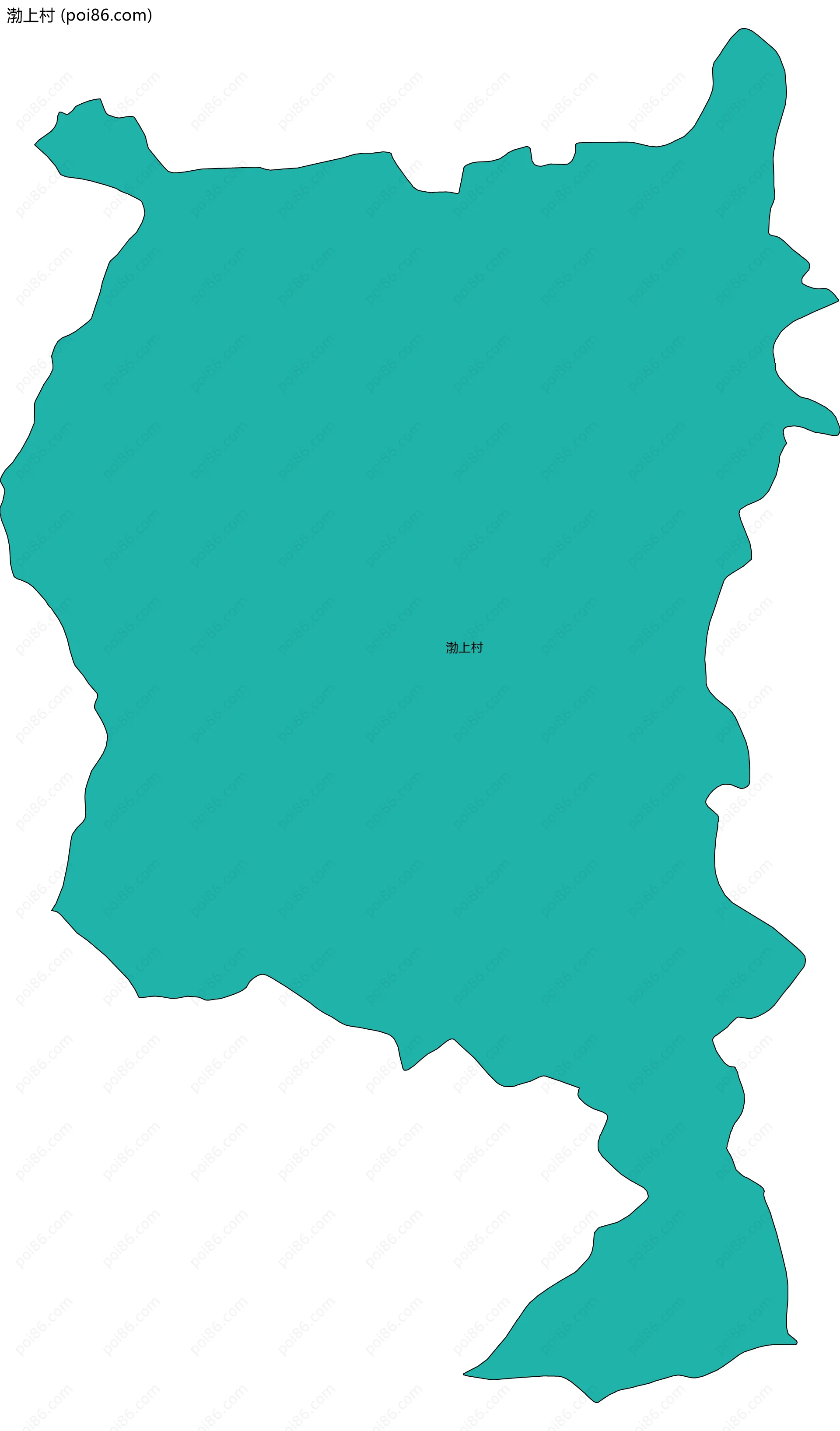 渤上村边界地图