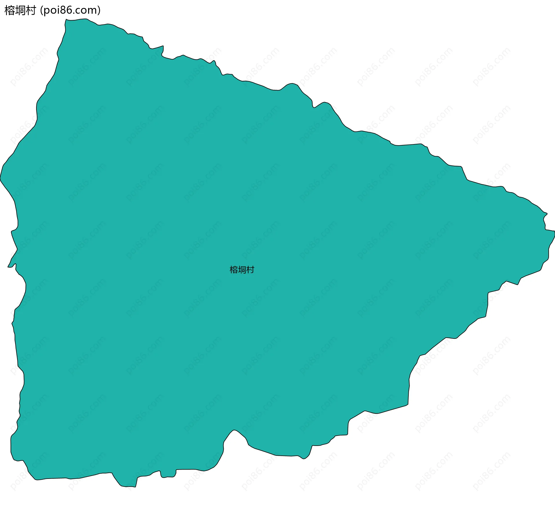 榕垌村边界地图