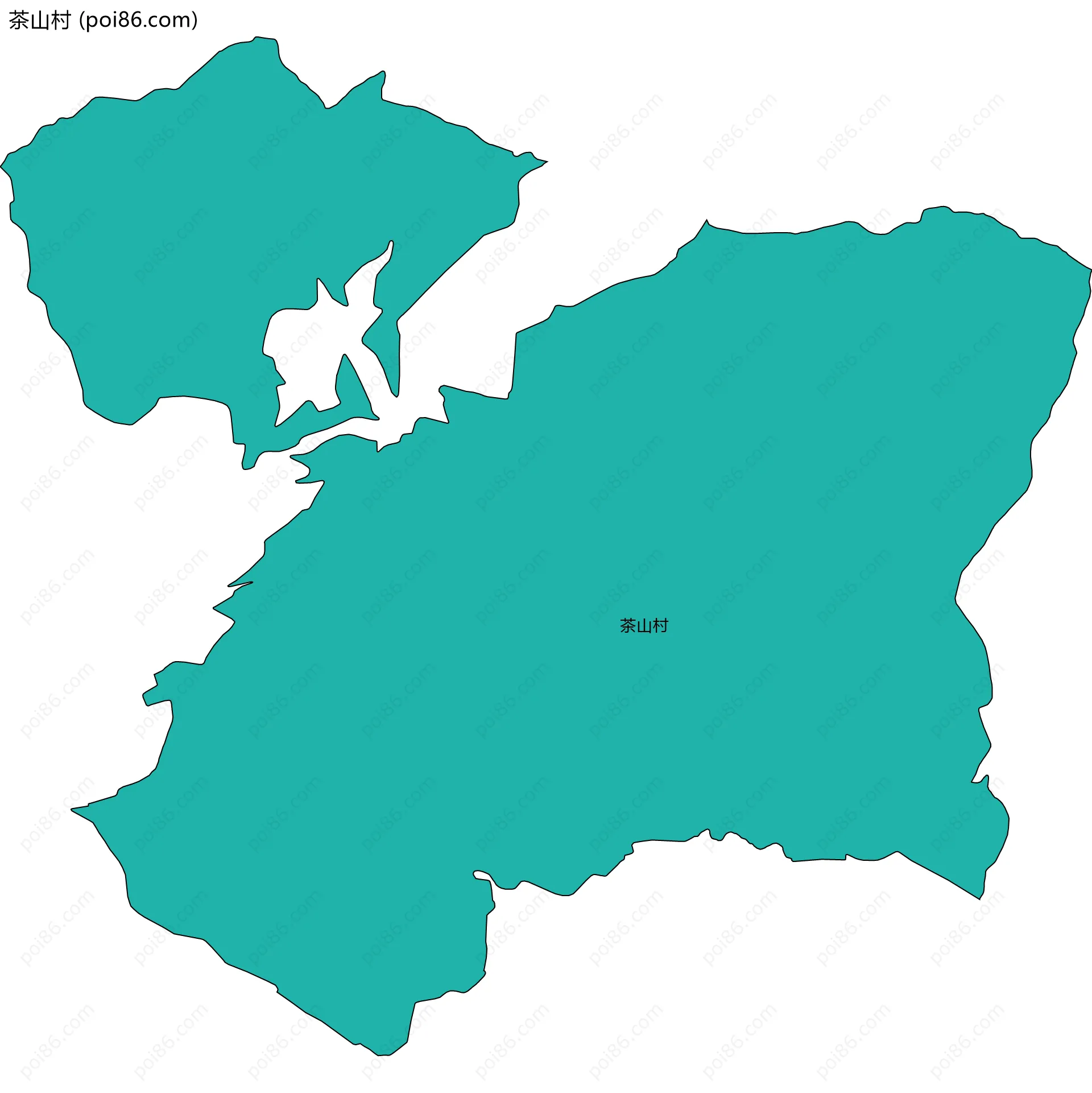 茶山村边界地图