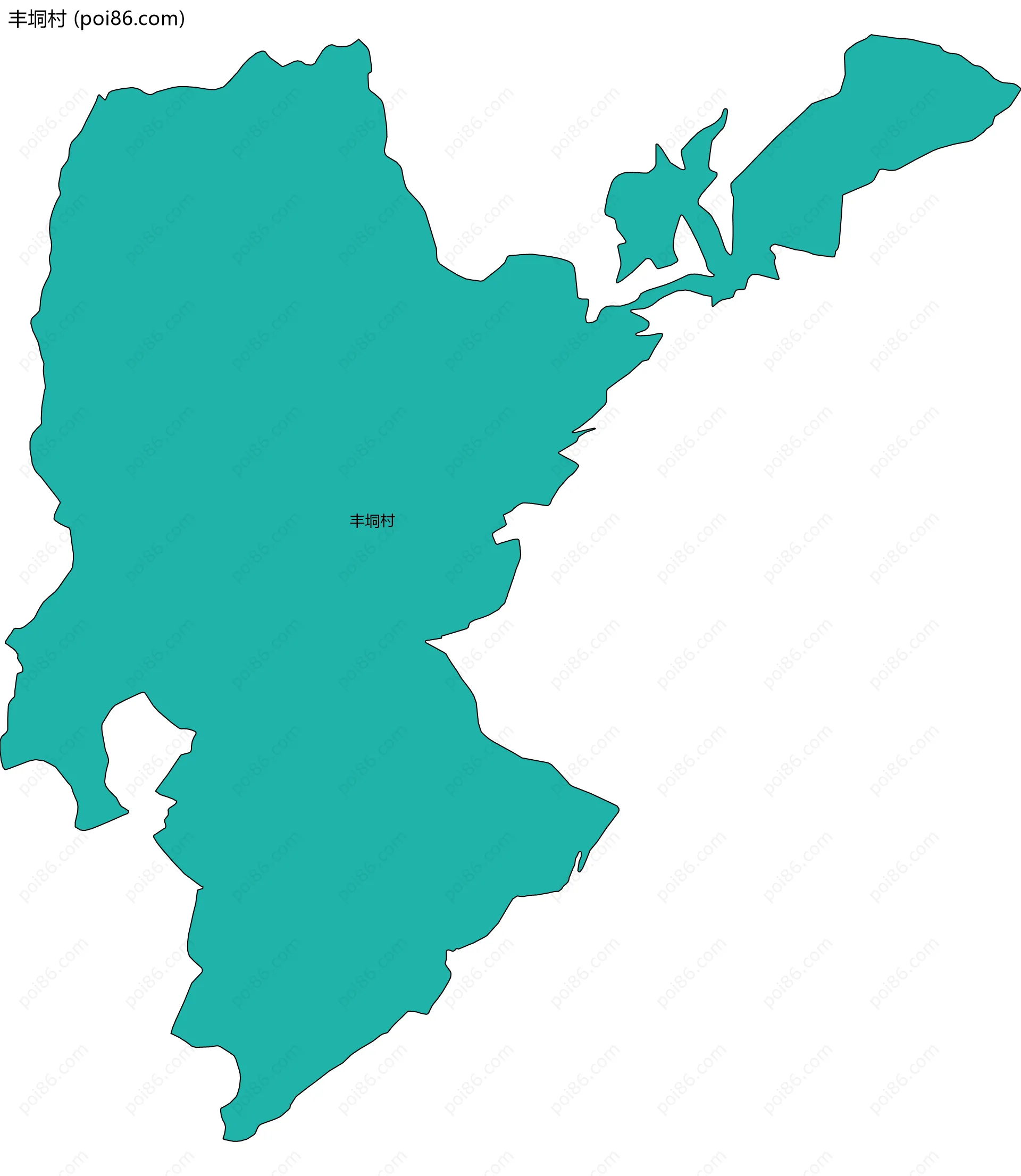 丰垌村边界地图