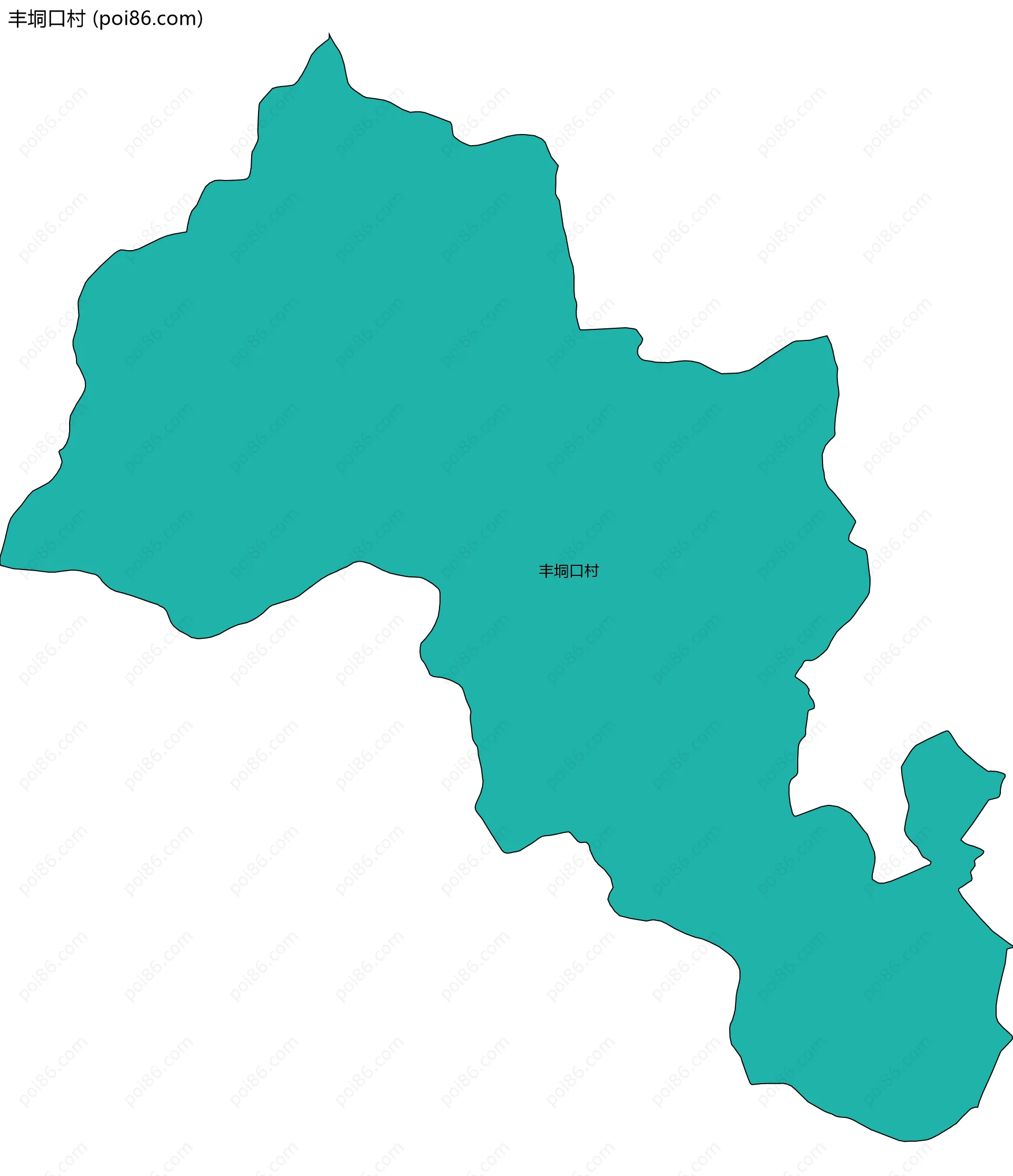 丰垌口村边界地图