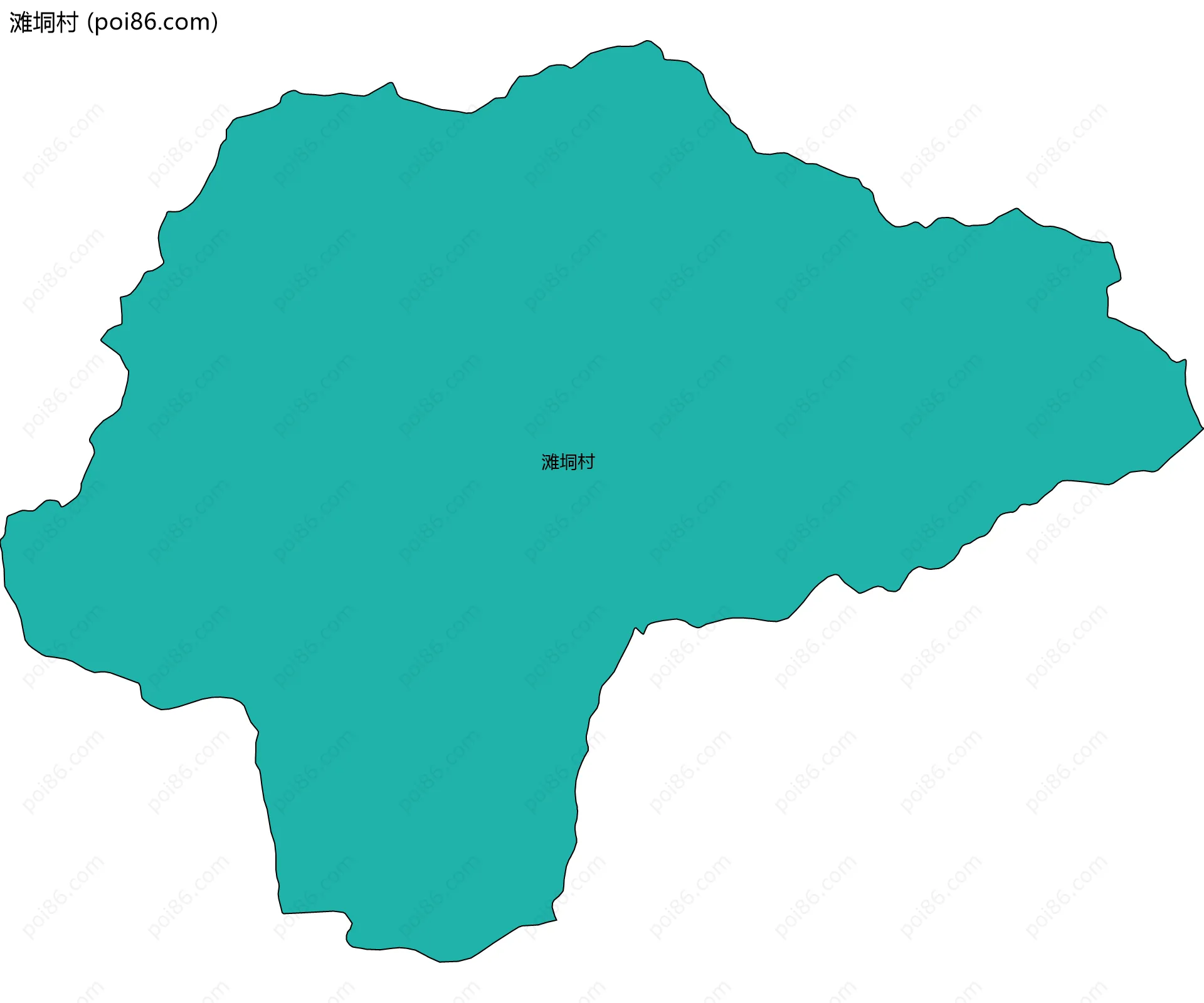 滩垌村边界地图