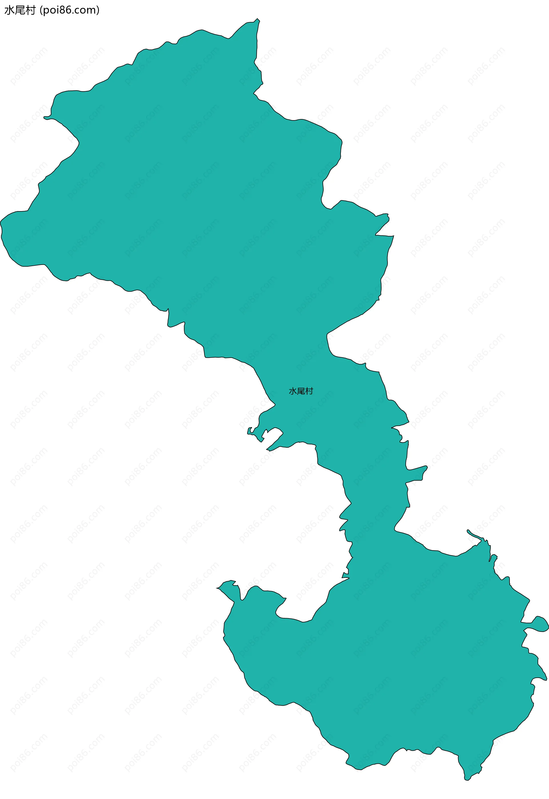 水尾村边界地图