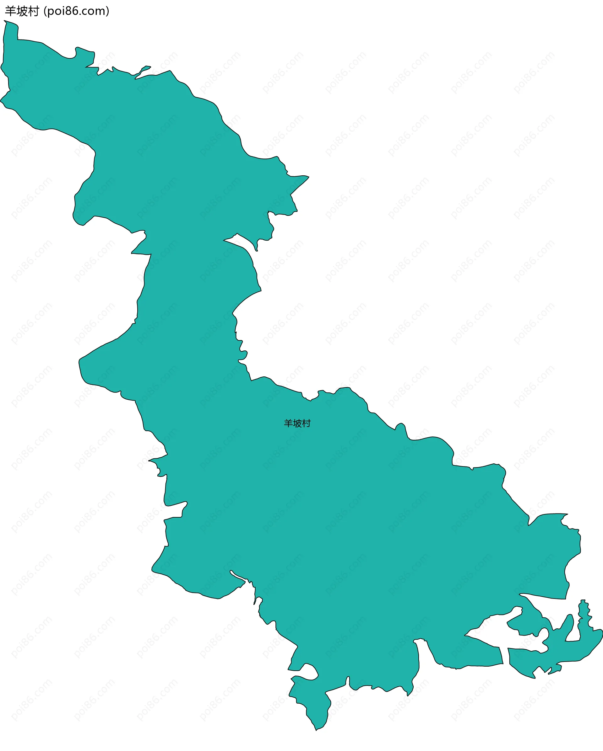 羊坡村边界地图