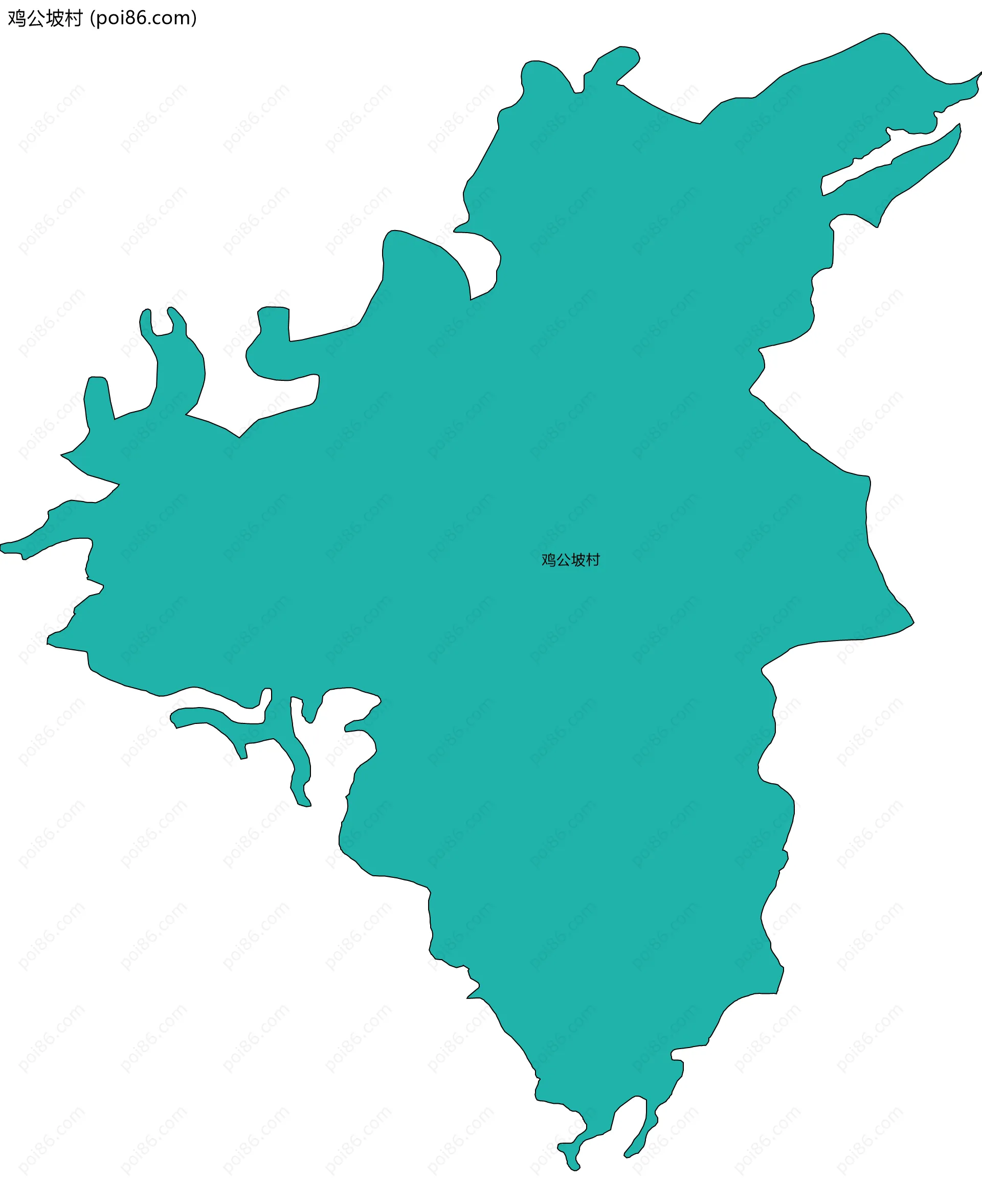 鸡公坡村边界地图