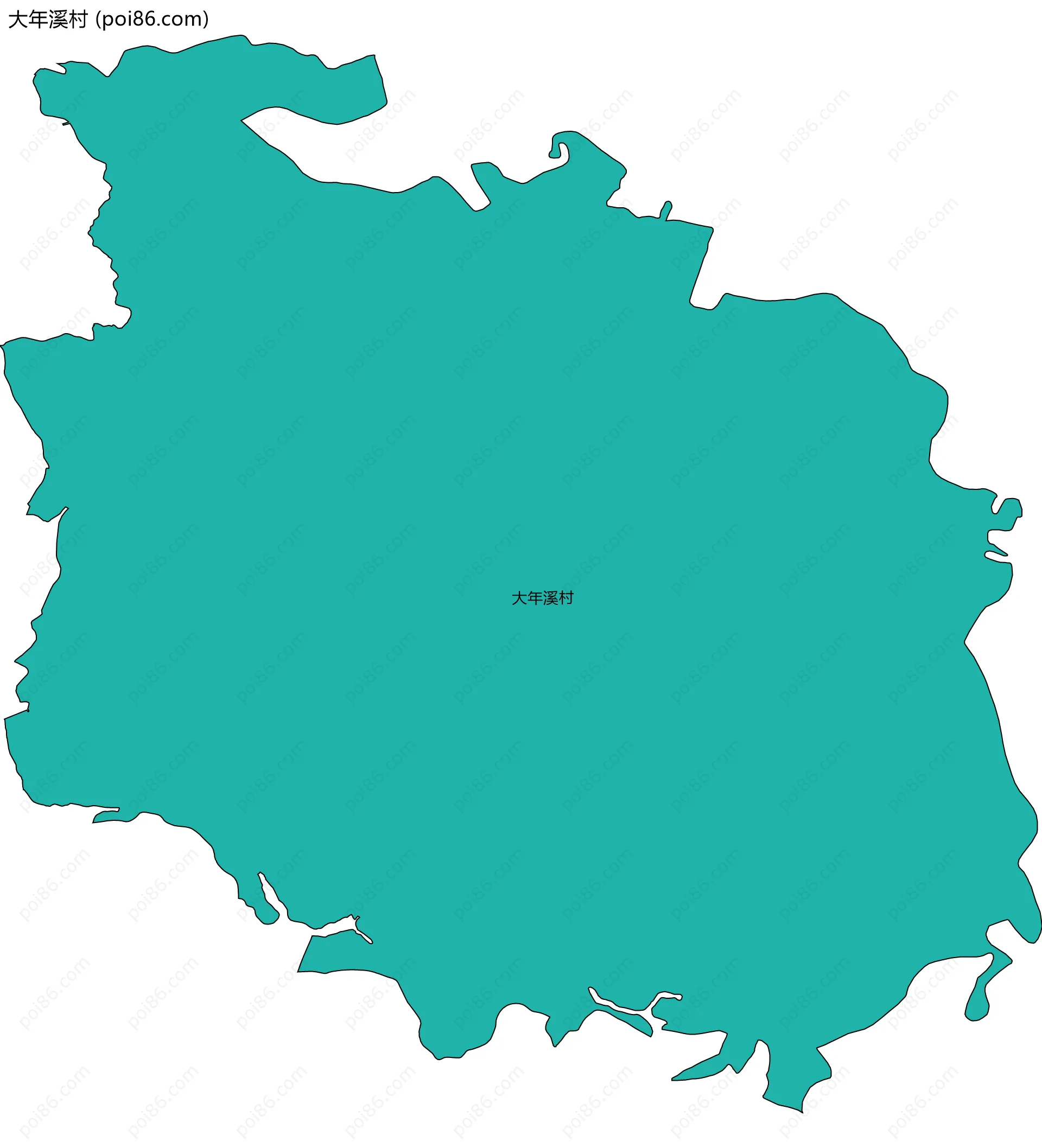 大年溪村边界地图