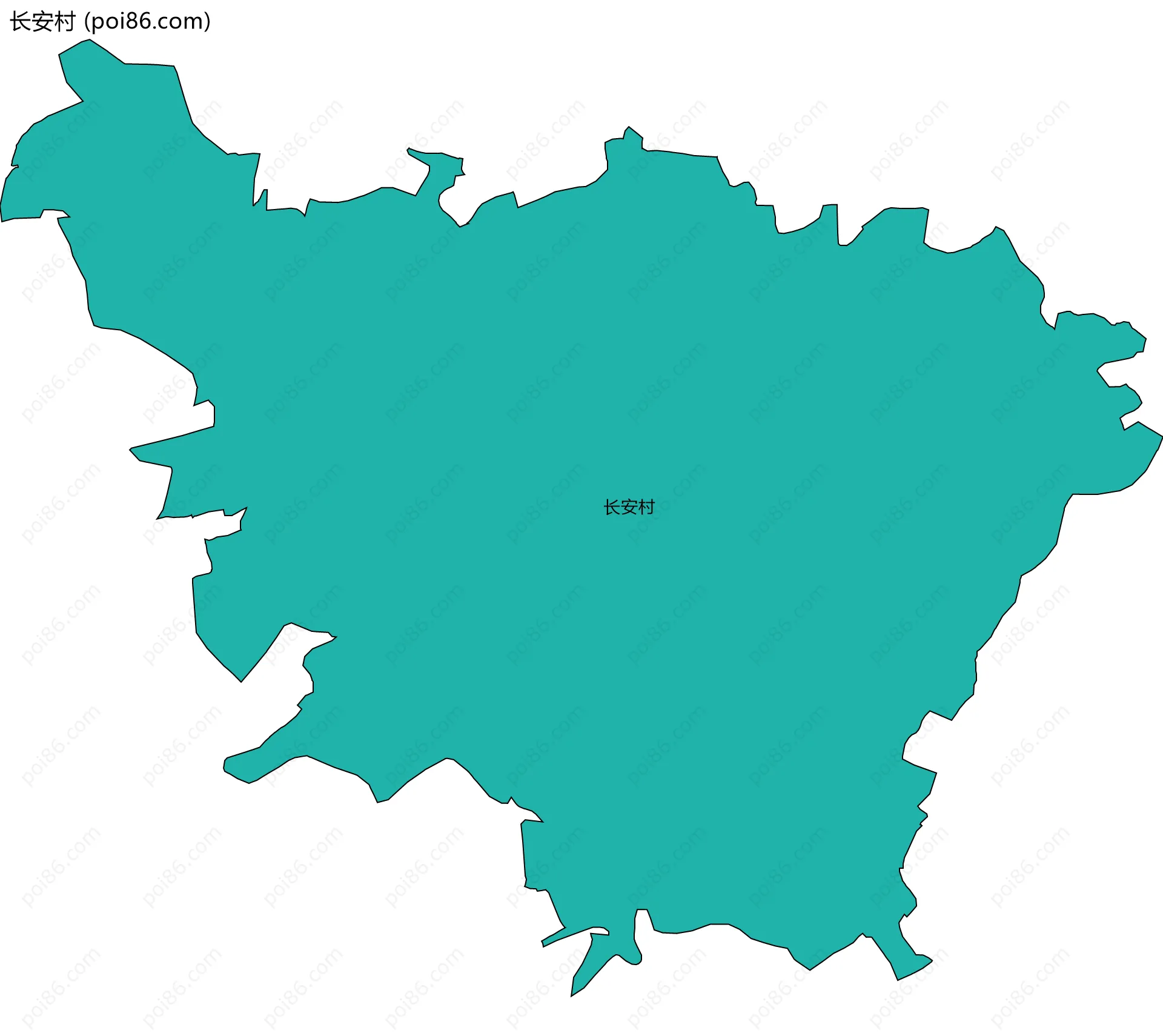 长安村边界地图