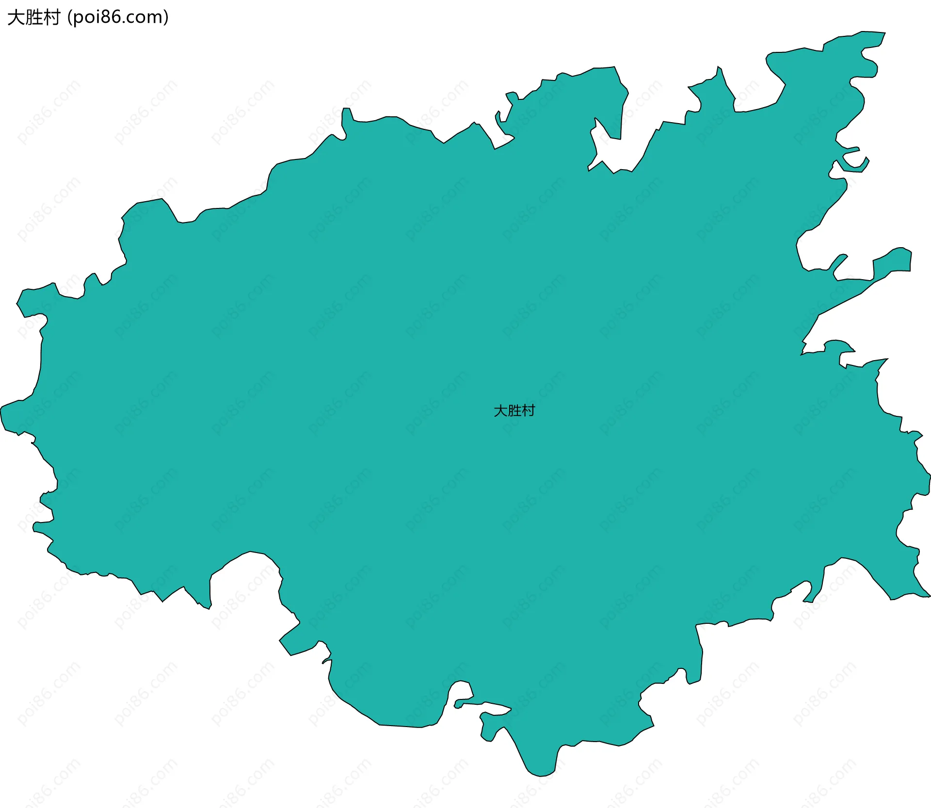 大胜村边界地图