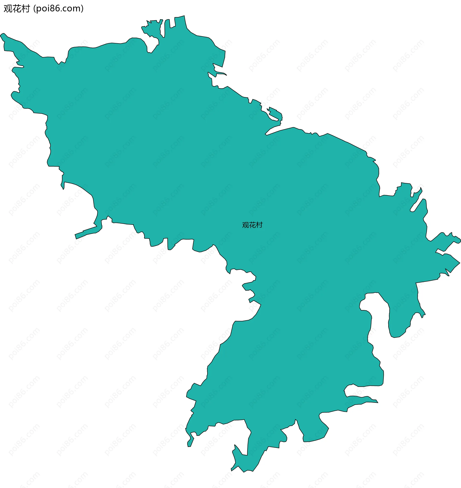 观花村边界地图