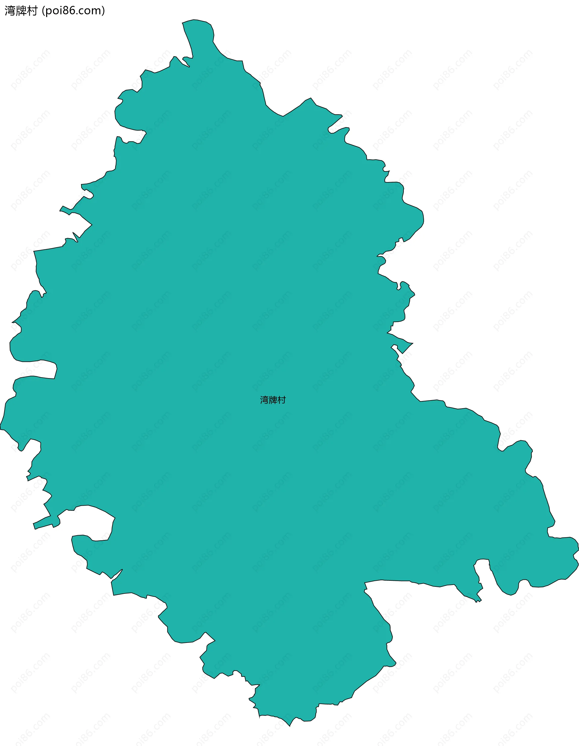 湾牌村边界地图