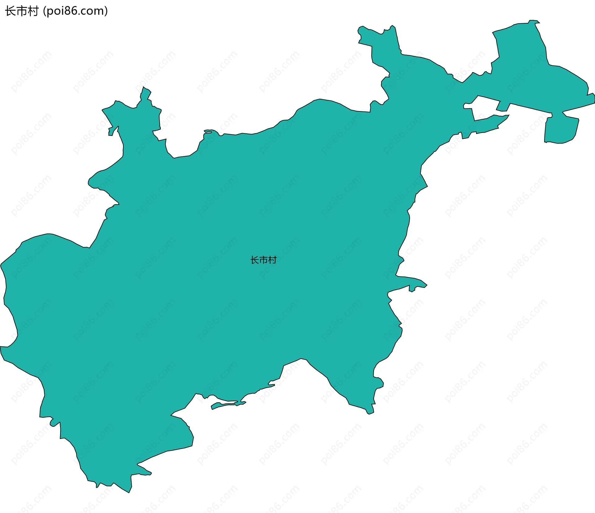 长市村边界地图