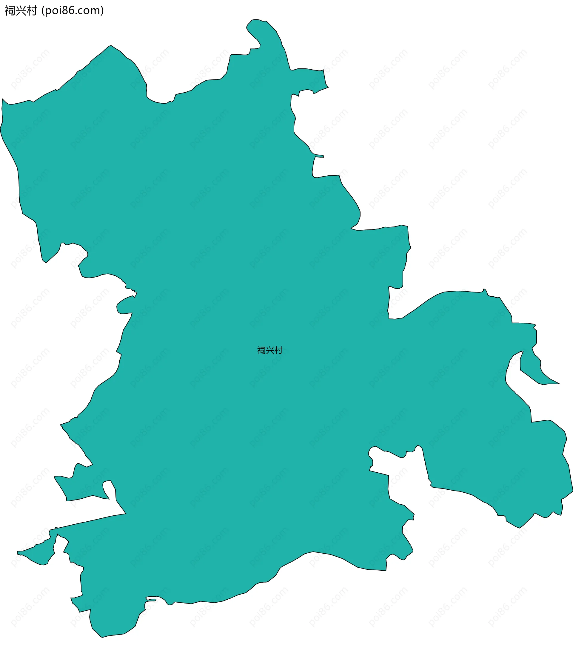 祠兴村边界地图