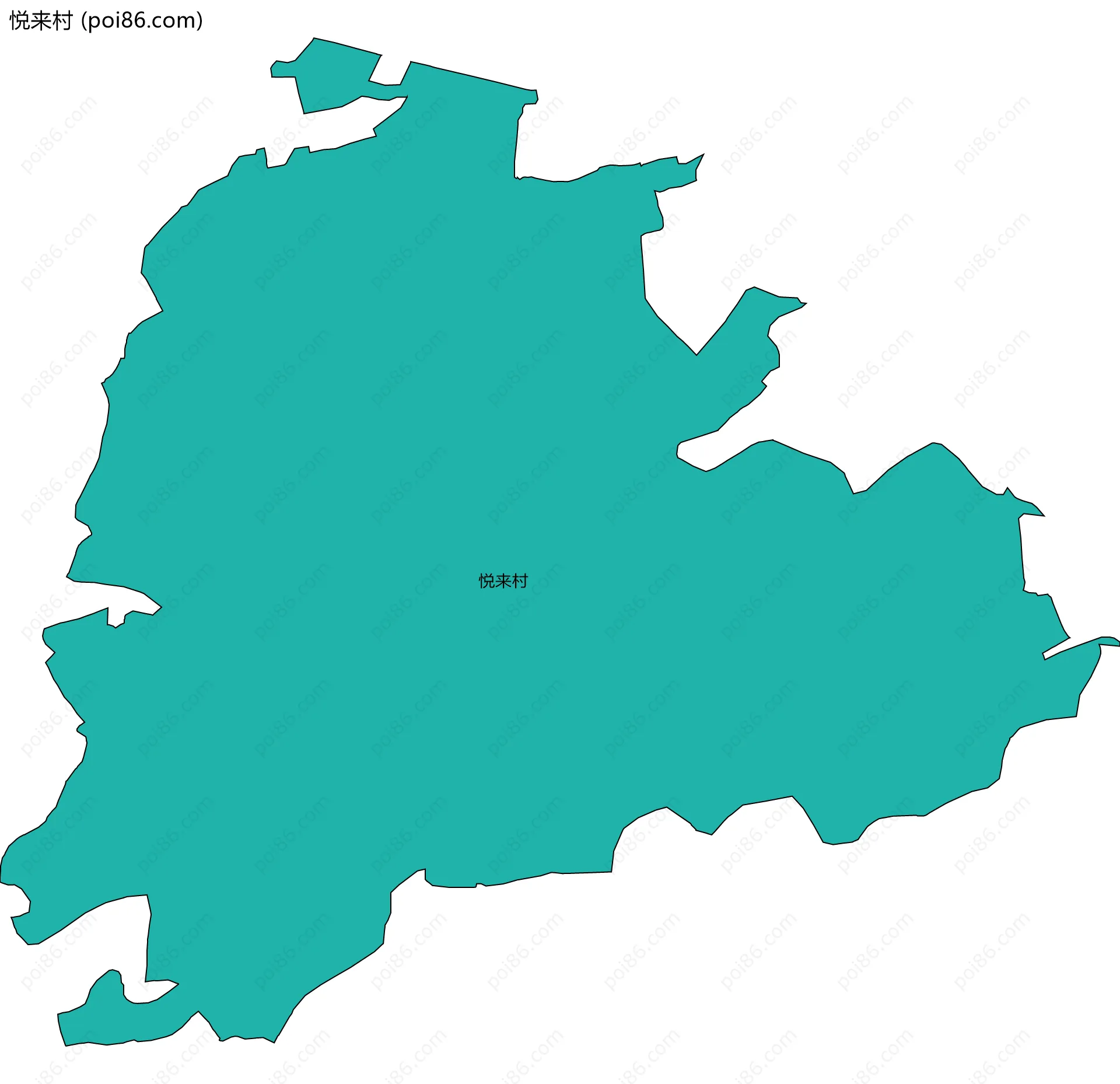 悦来村边界地图