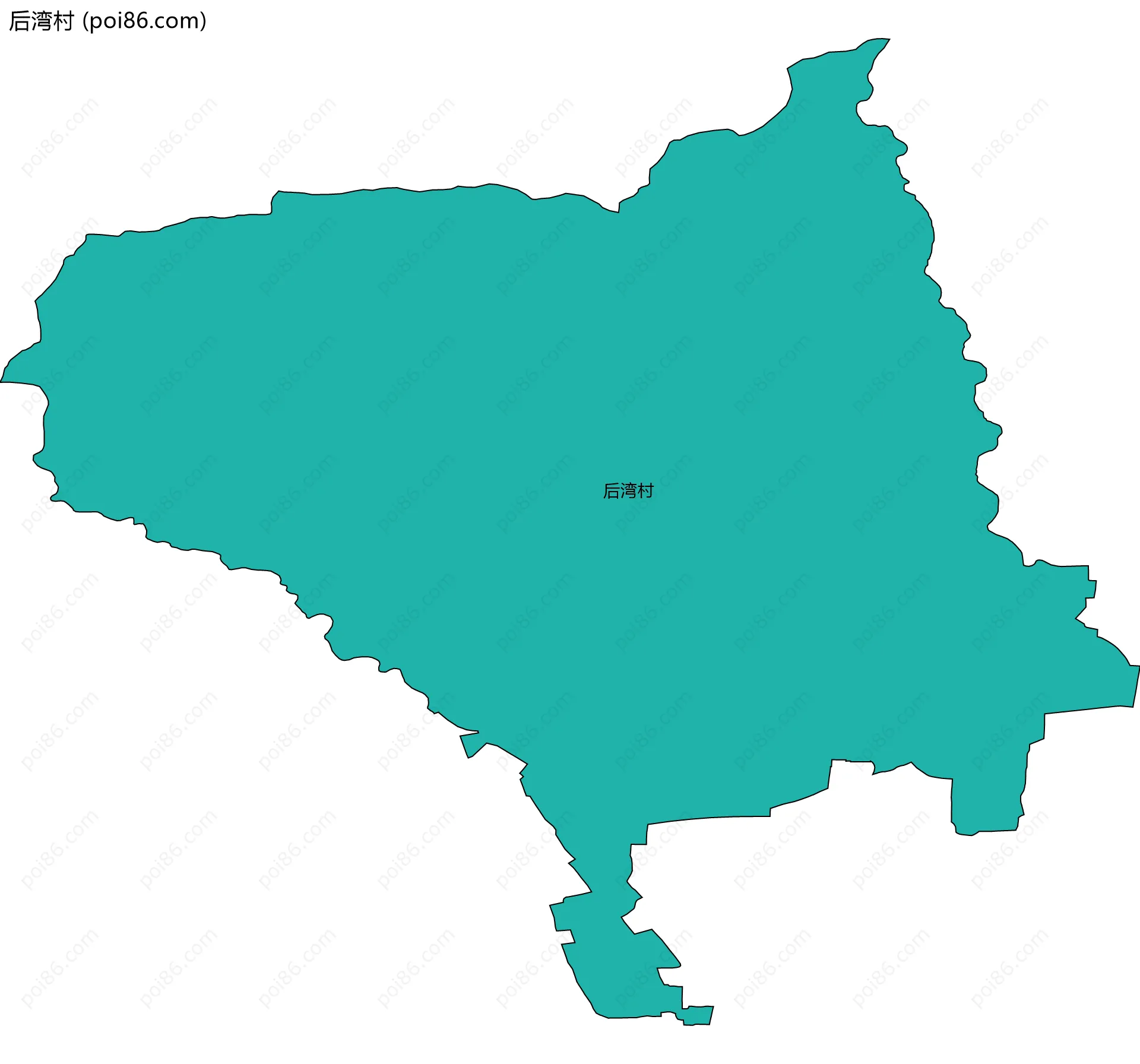 后湾村边界地图