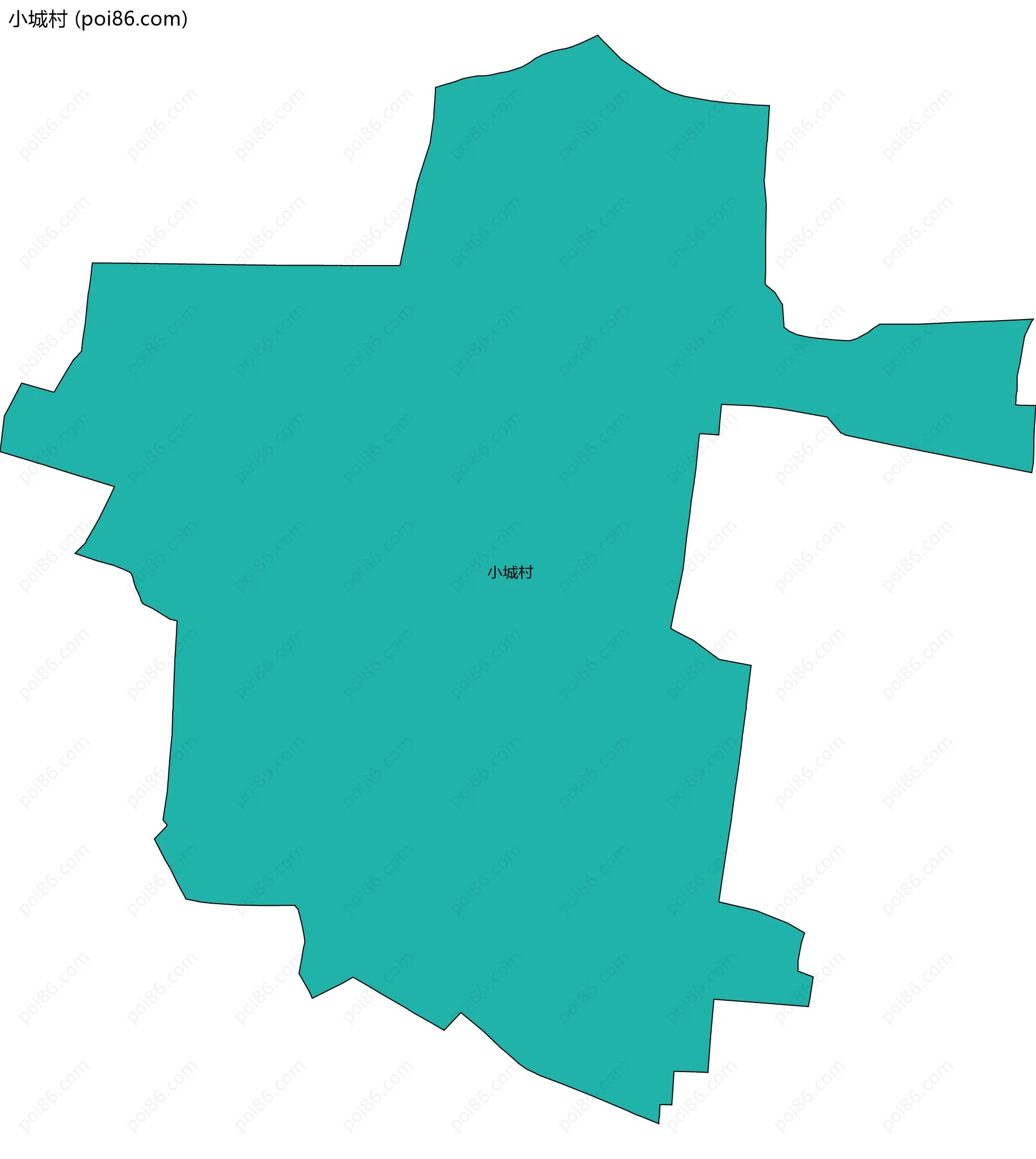 小城村边界地图