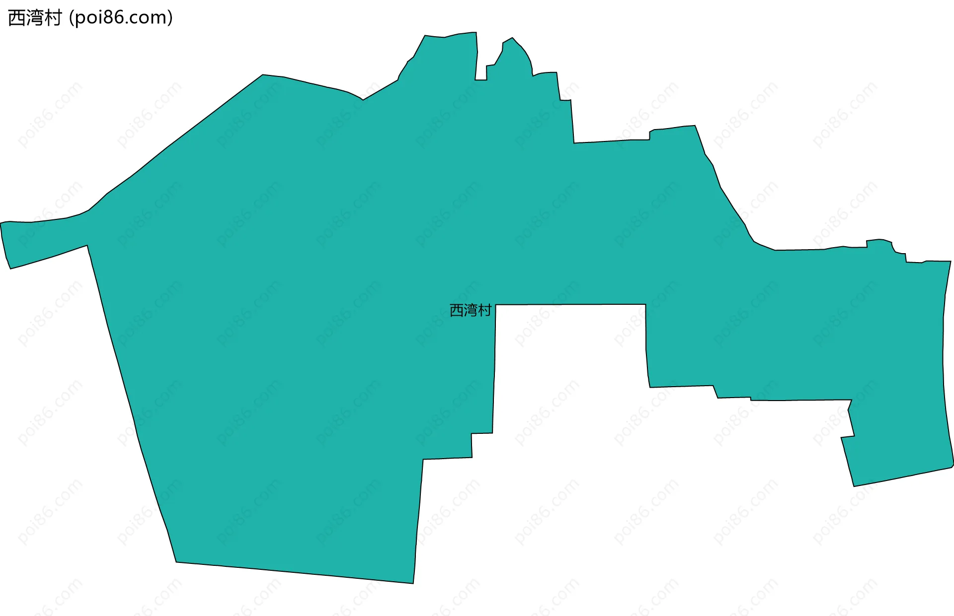 西湾村边界地图