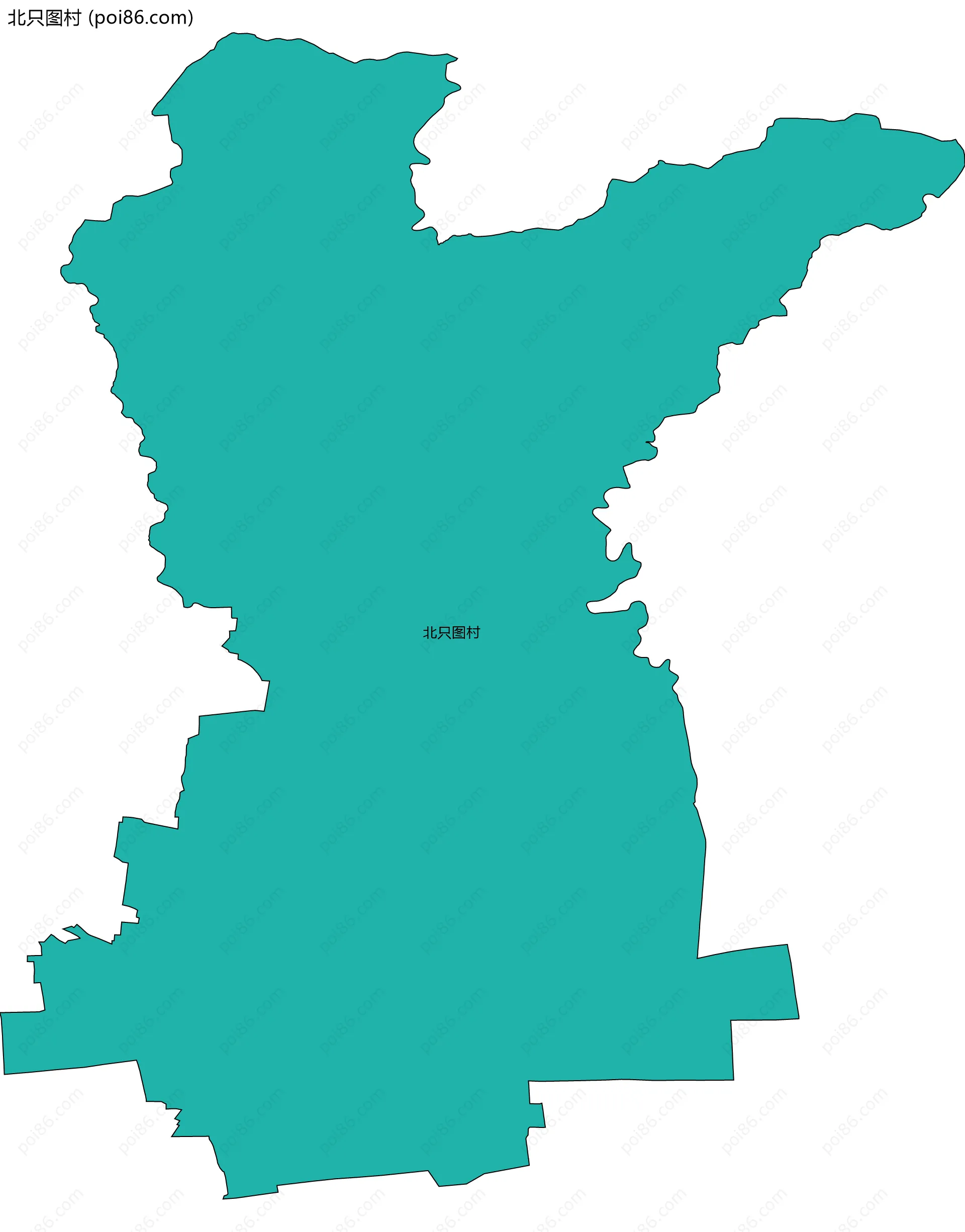 北只图村边界地图