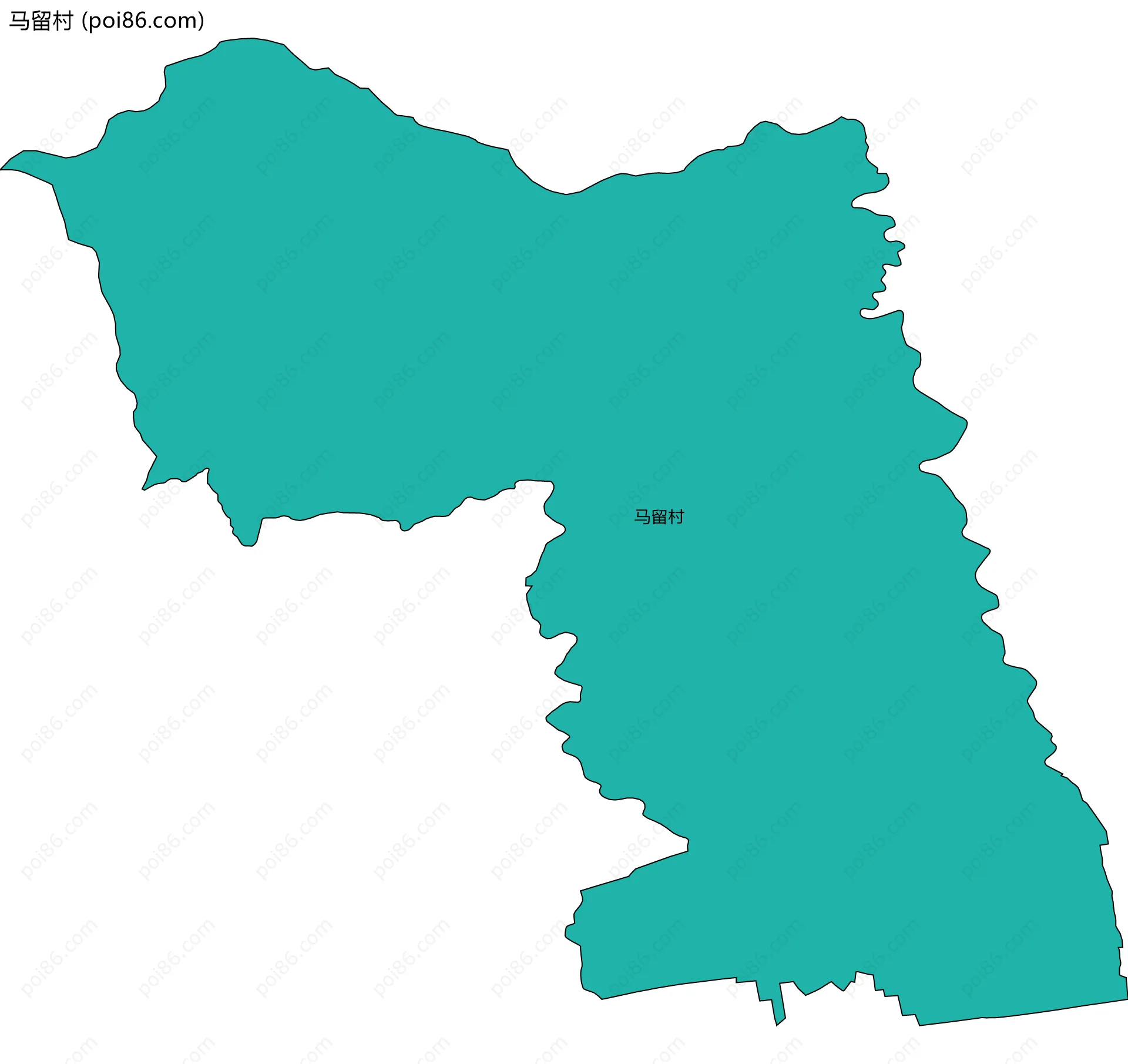 马留村边界地图