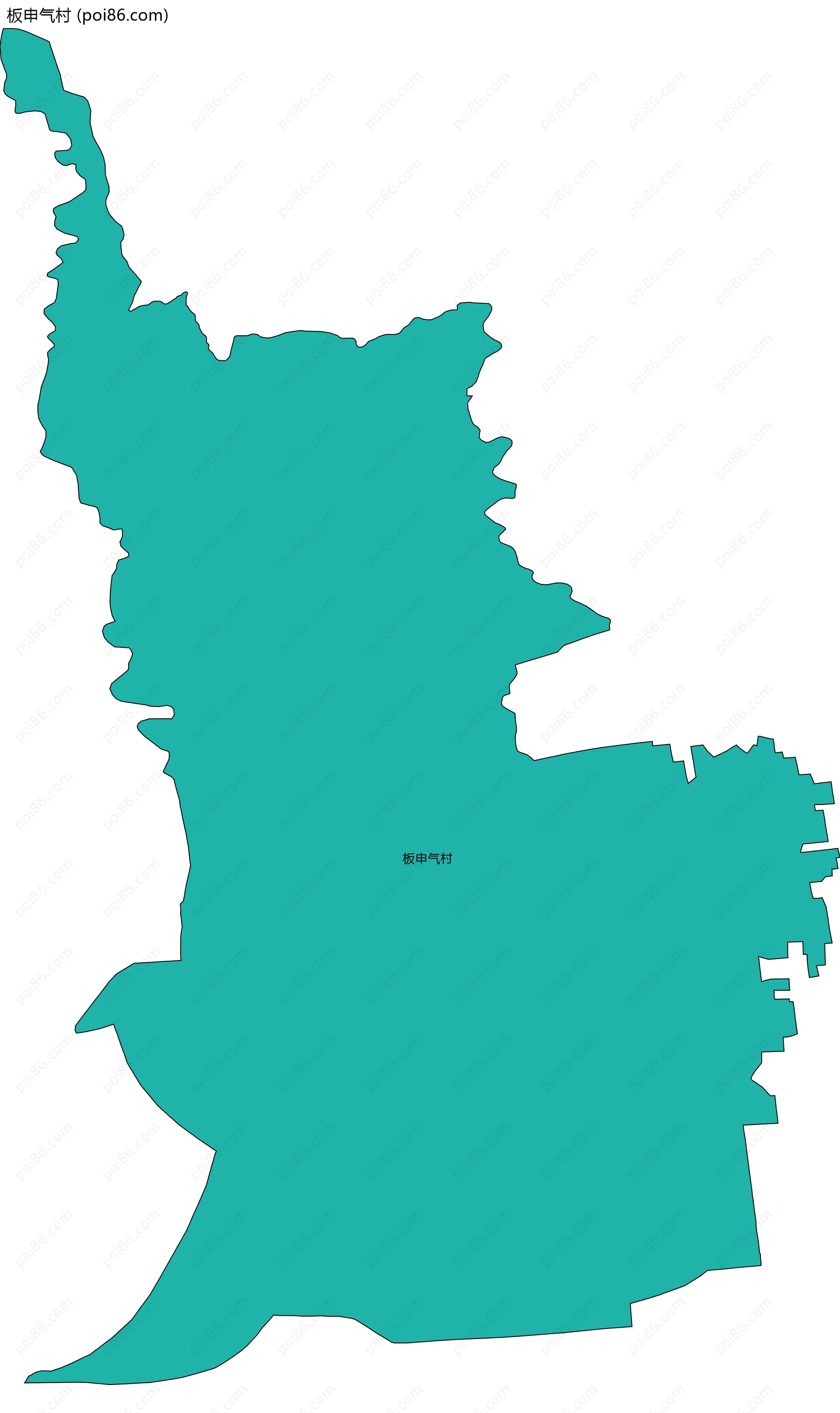 板申气村边界地图