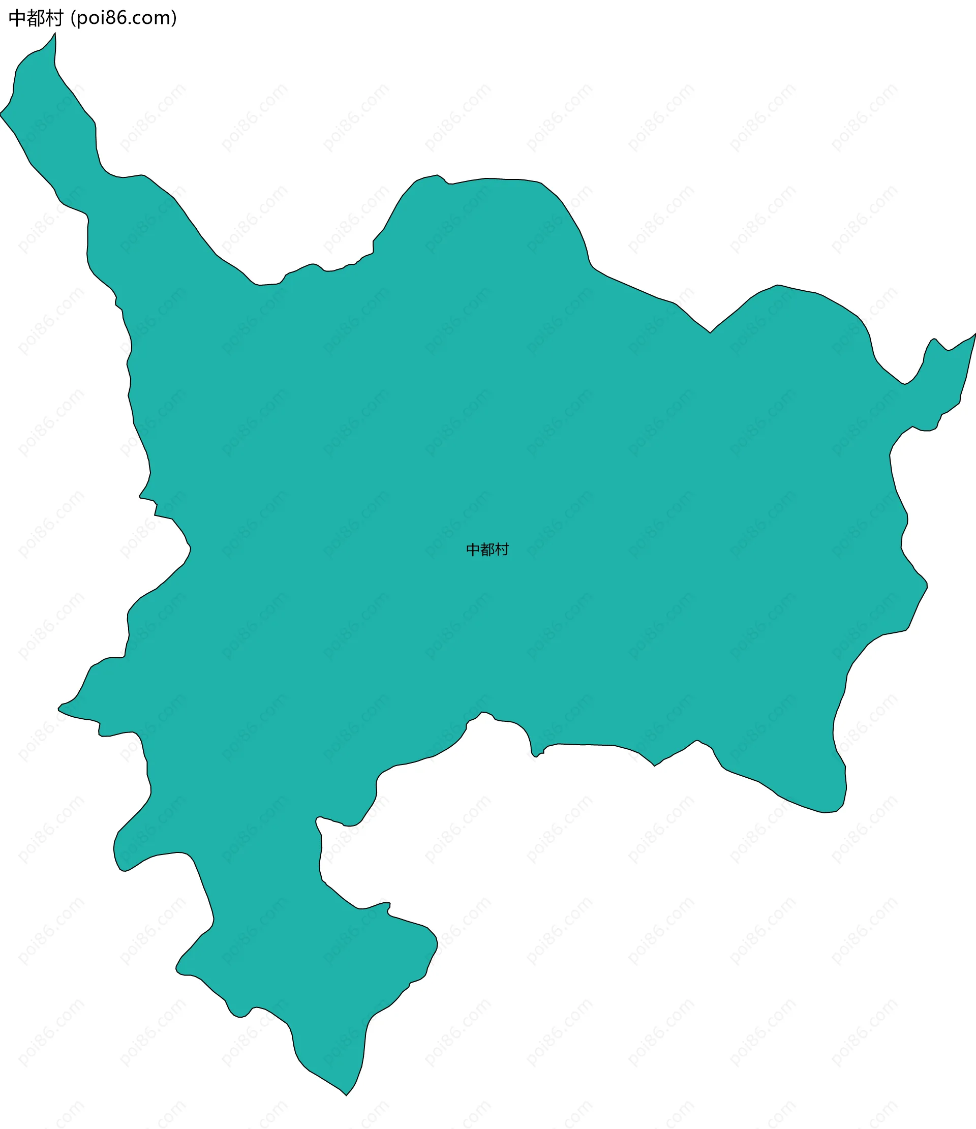 中都村边界地图