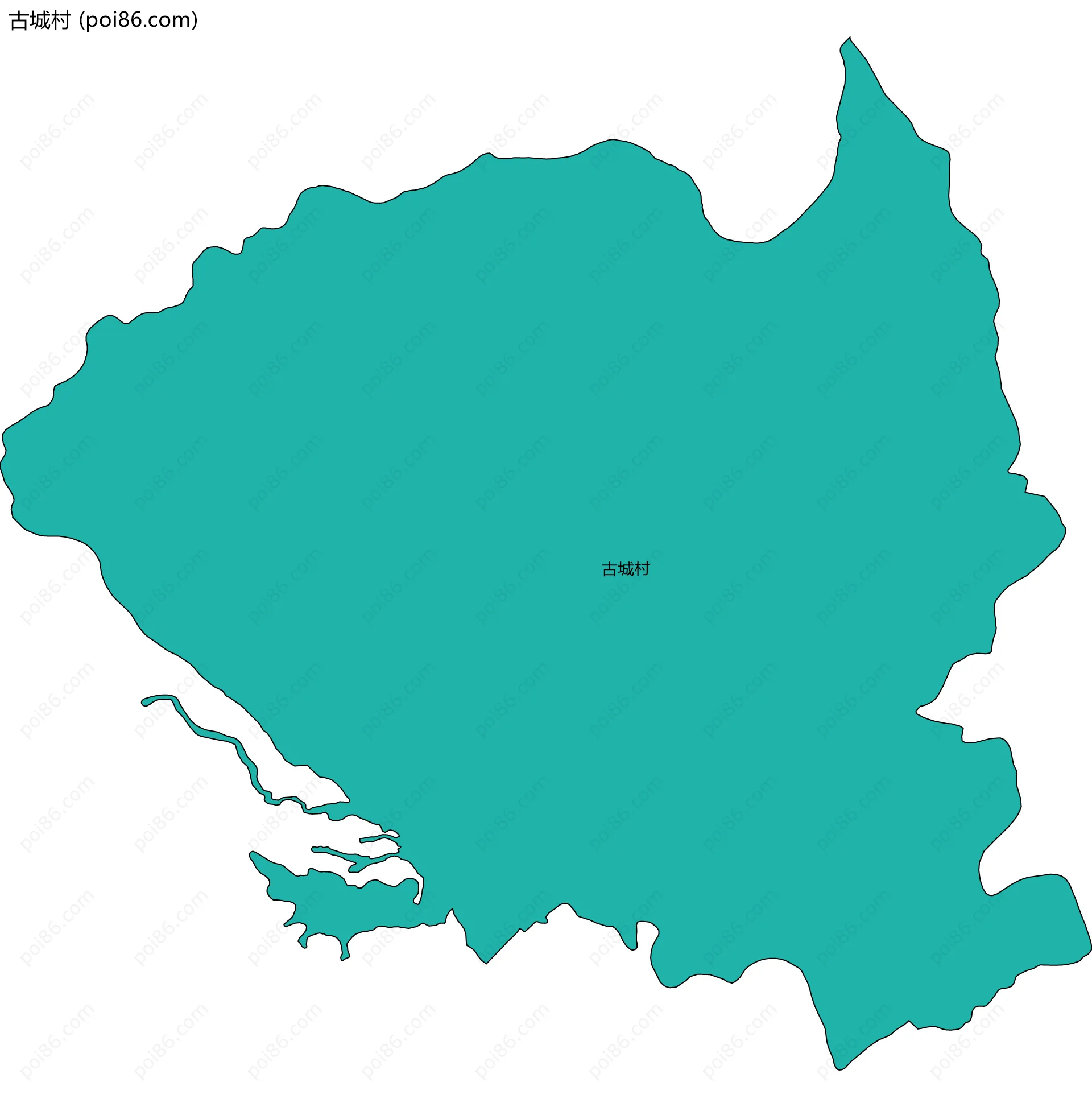 古城村边界地图