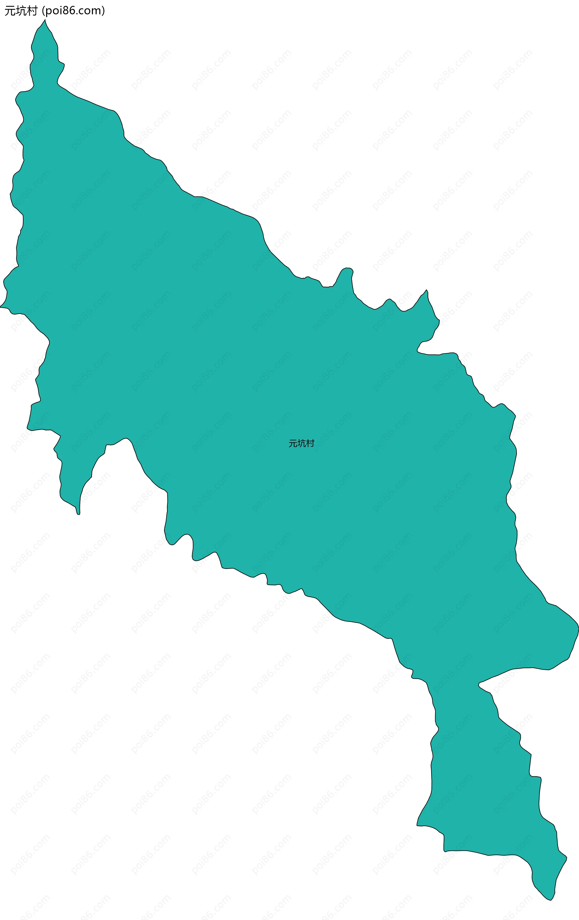 元坑村边界地图