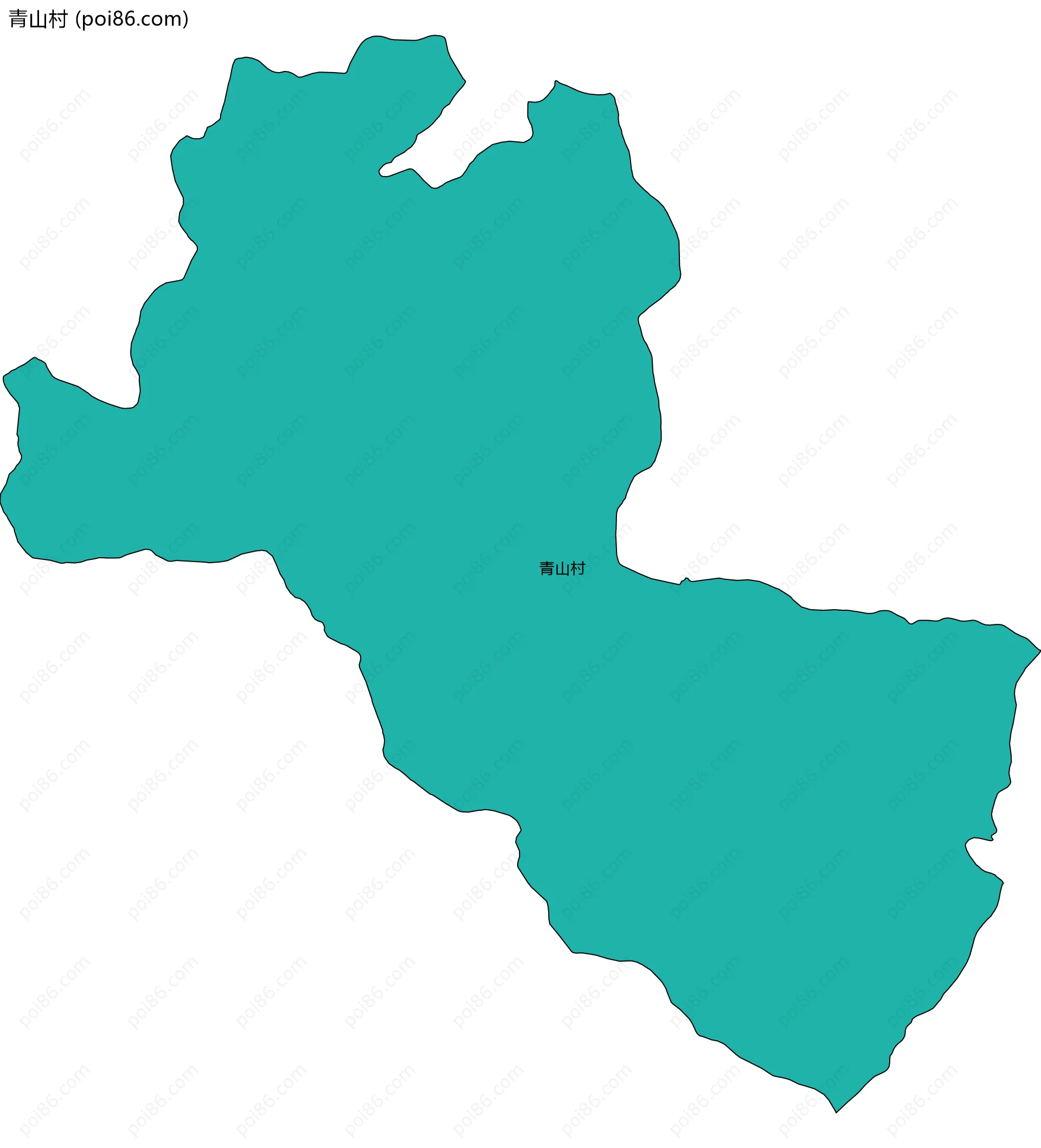 青山村边界地图
