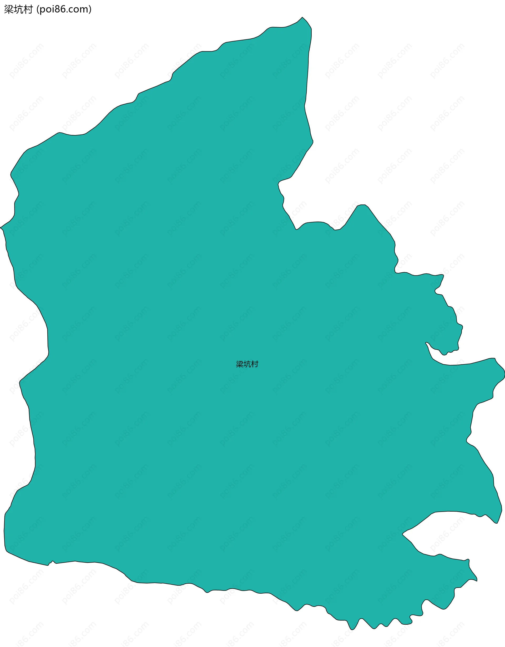 梁坑村边界地图