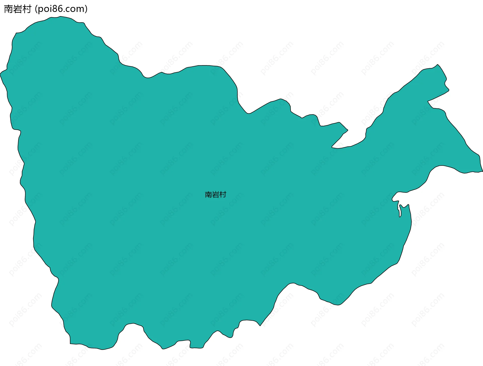 南岩村边界地图