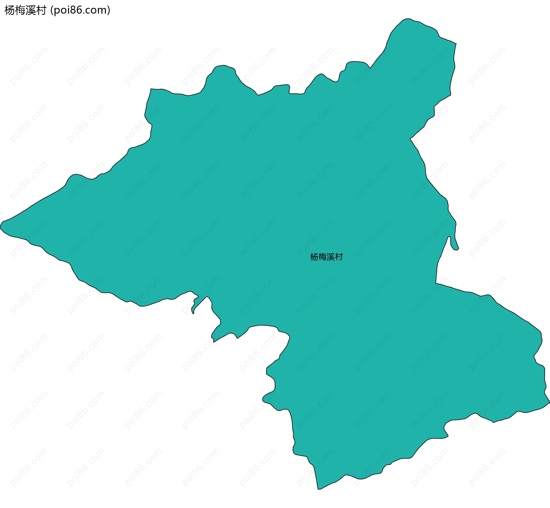 杨梅溪村边界地图