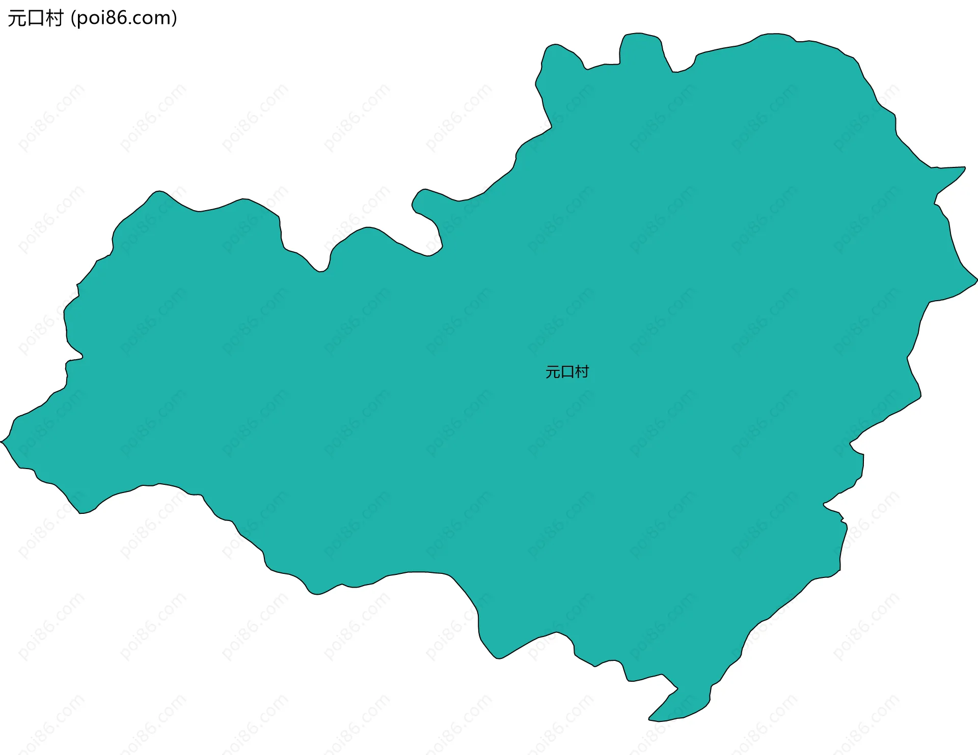 元口村边界地图