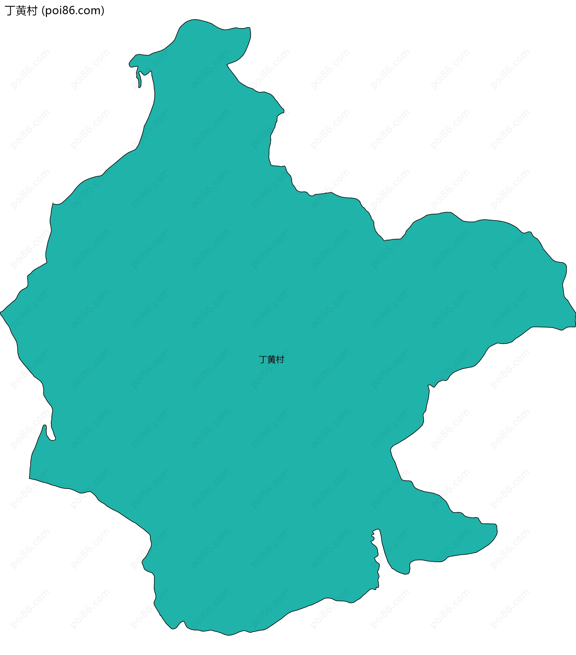 丁黄村边界地图