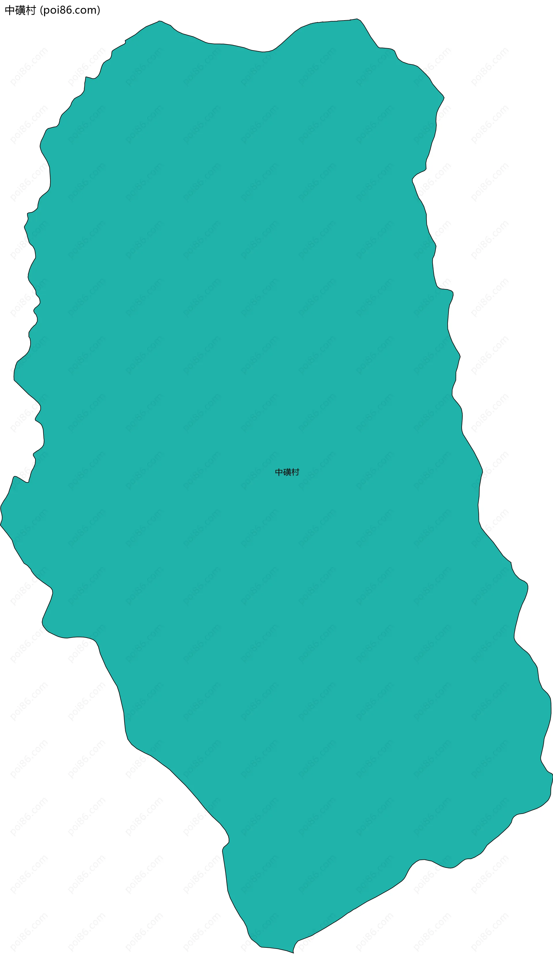 中磺村边界地图