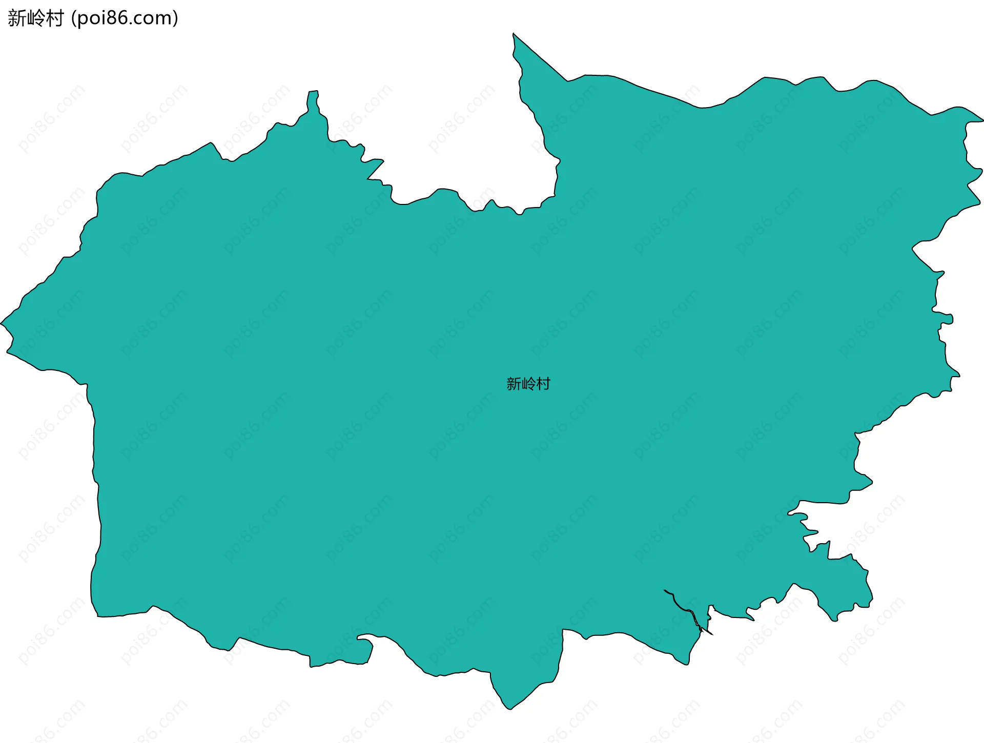 新岭村边界地图