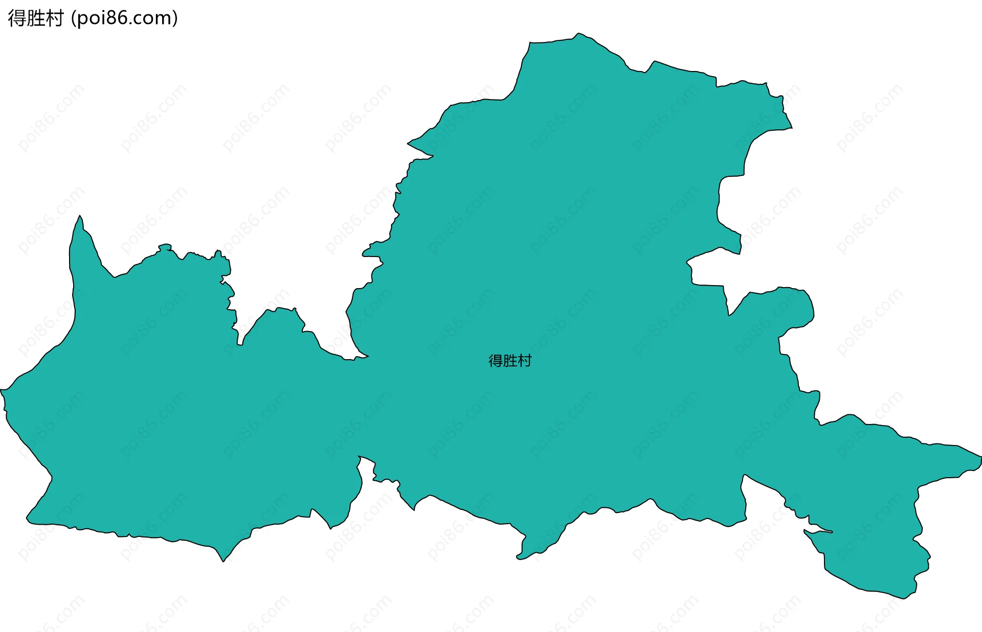 得胜村边界地图