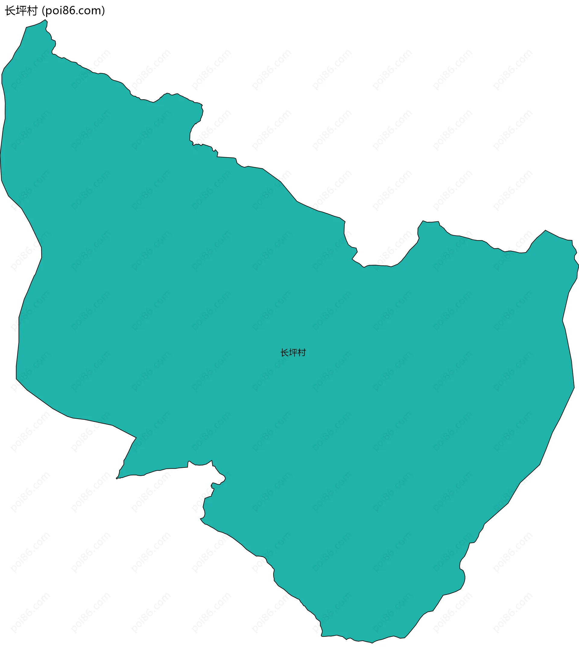 长坪村边界地图