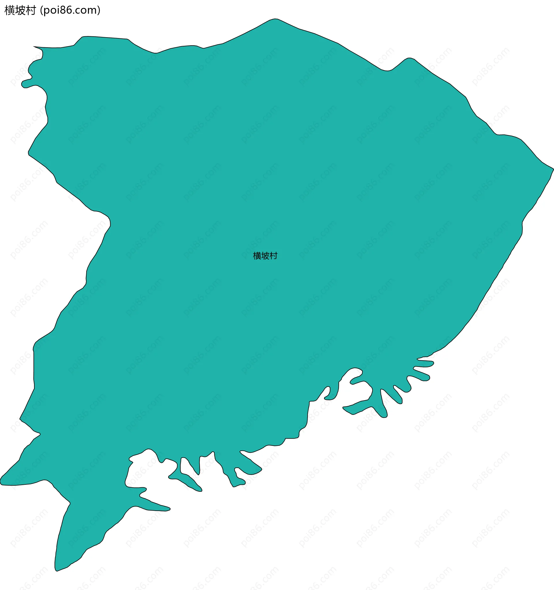 横坡村边界地图