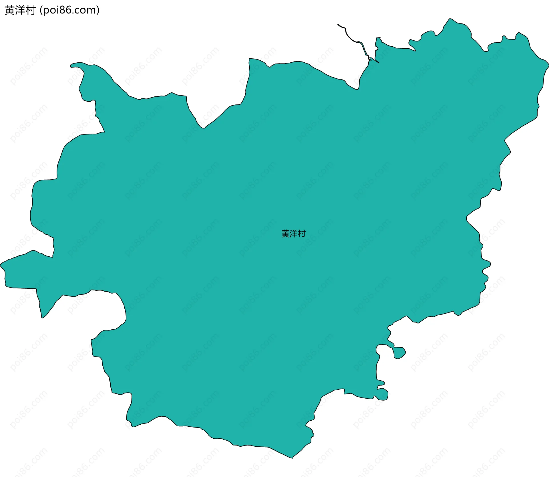 黄洋村边界地图
