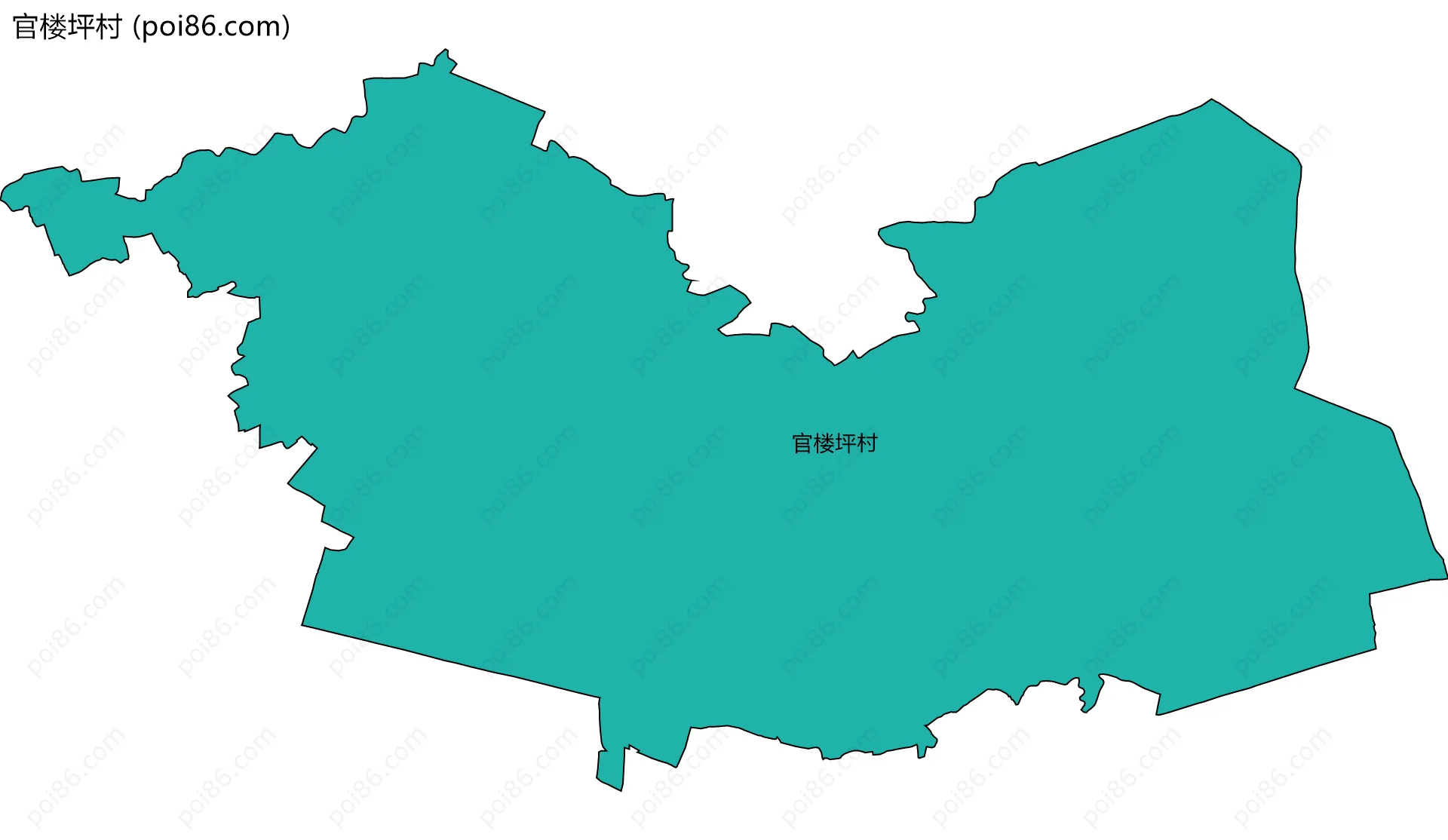 官楼坪村边界地图